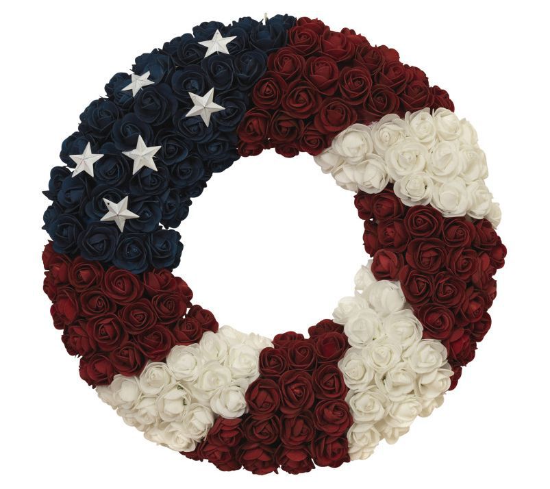 17" Americana Flower Wreath by Gerson Co.