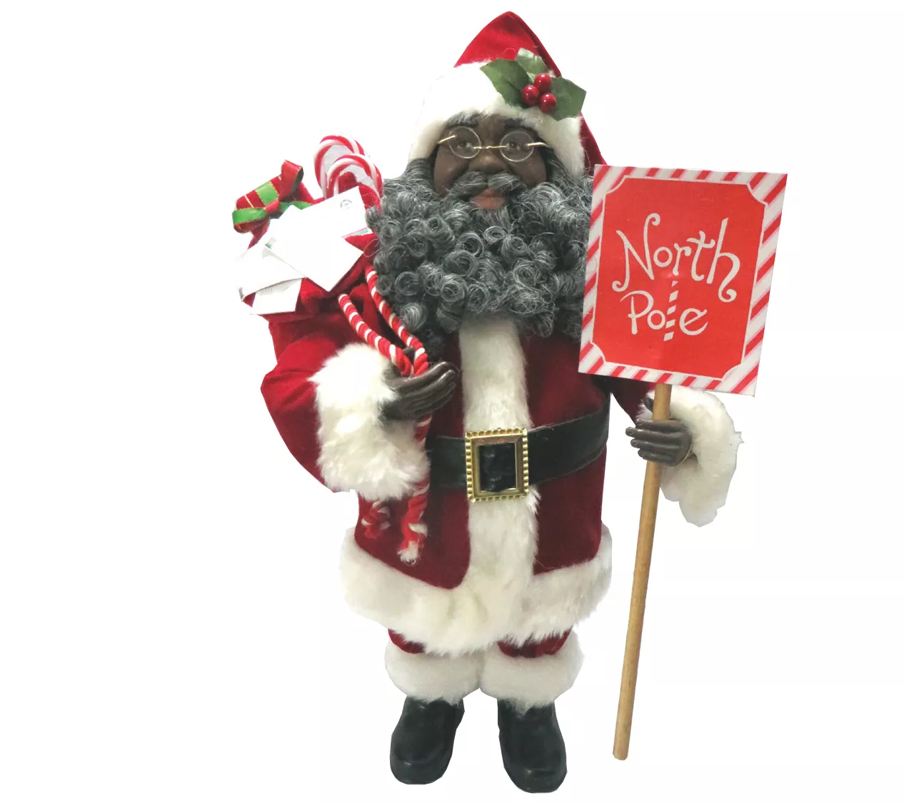 15-1/2" African American North Pole Santa by Santa's Workshop