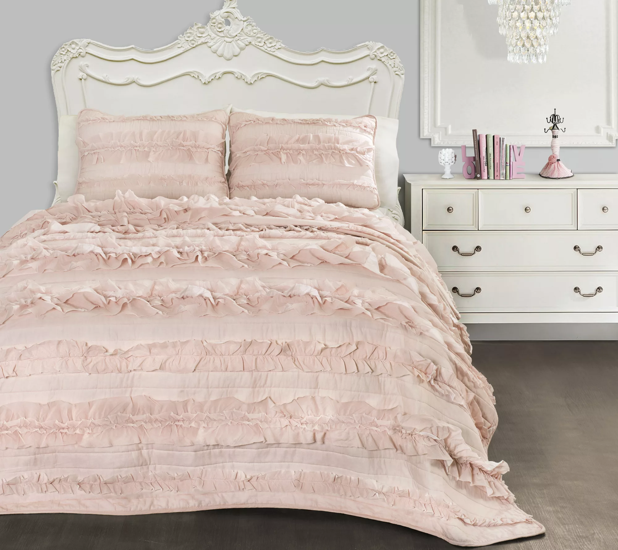 Belle 2-Piece Twin Quilt Set by Lush Decor