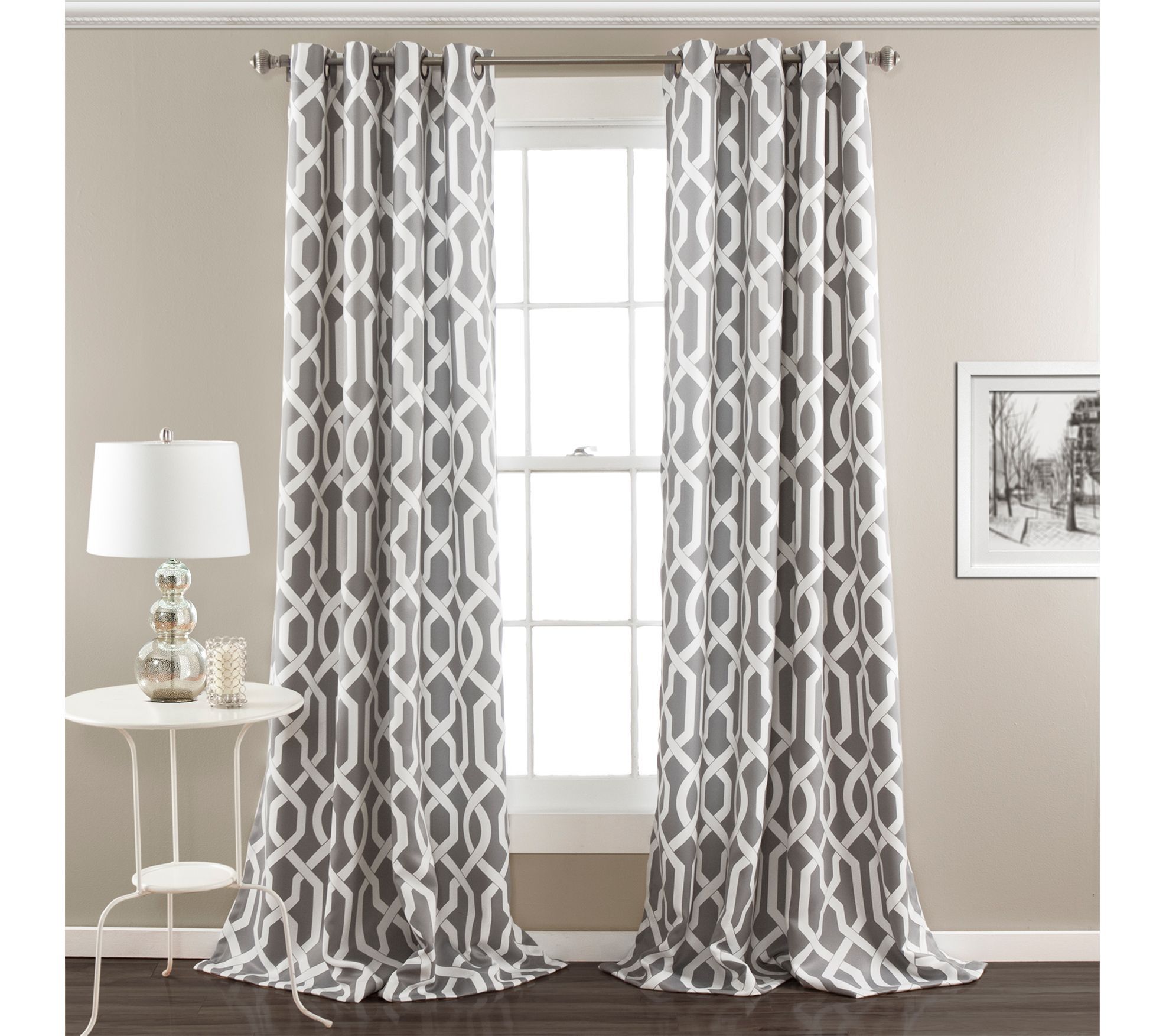 Edward Trellis 52"x108" Set of 2 Curtains by Lush Decor