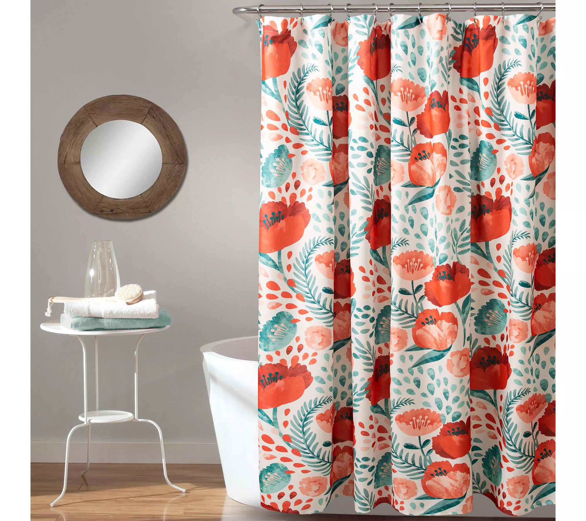 Poppy Garden 72" x 72" Shower Curtain by Lush Decor