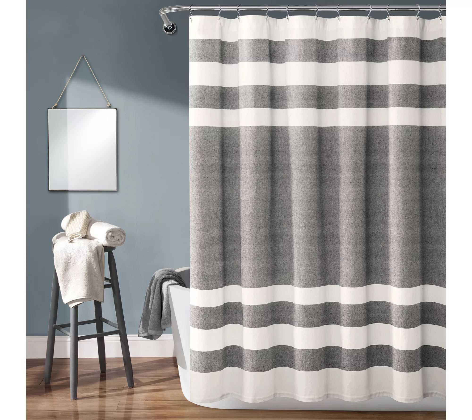 Cape Cod Stripe 72" x 72" Shower Curtain by Lush Decor