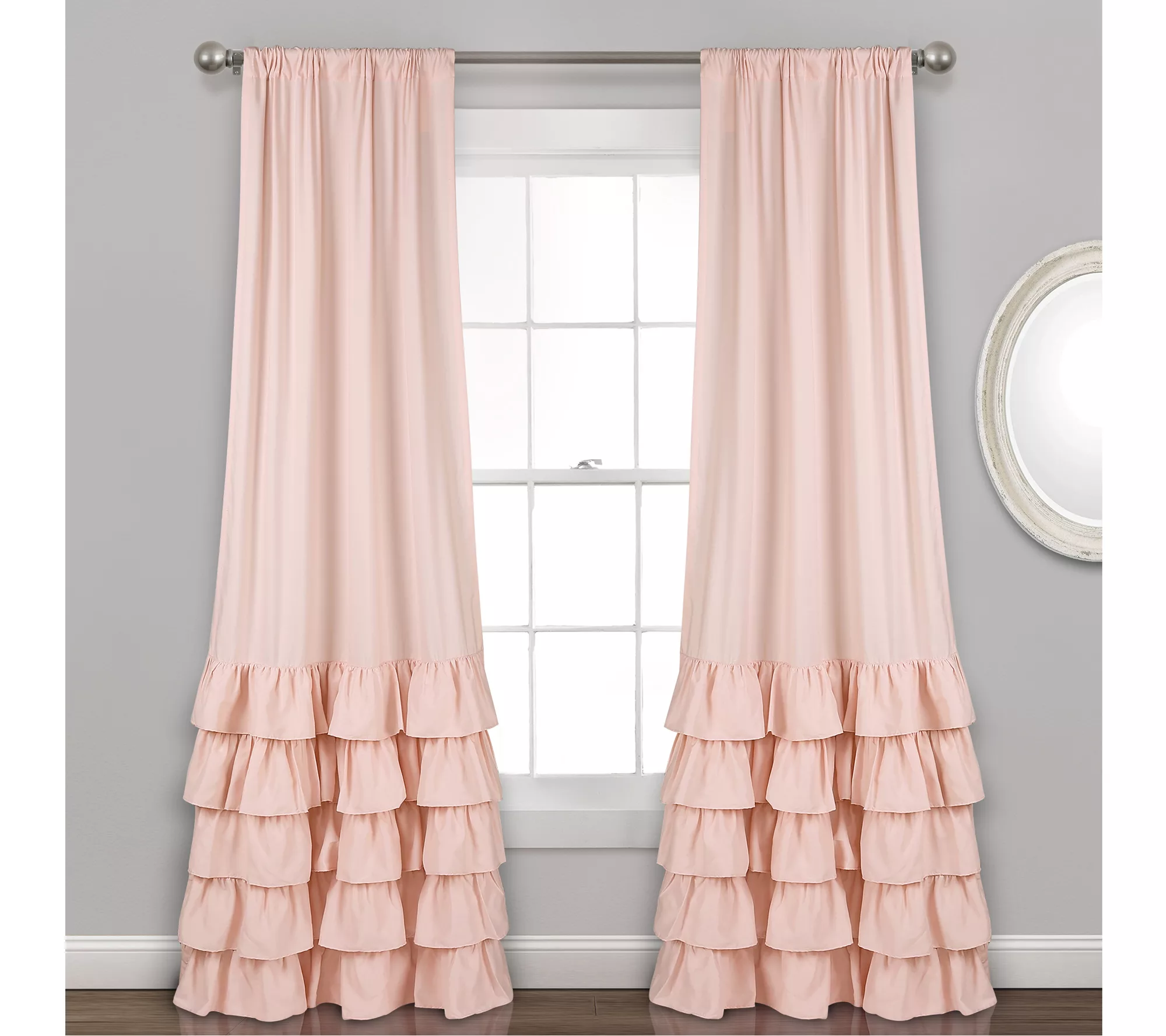 Allison Ruffle 40"x95" Set of (2) Window Panelsby Lush Decor