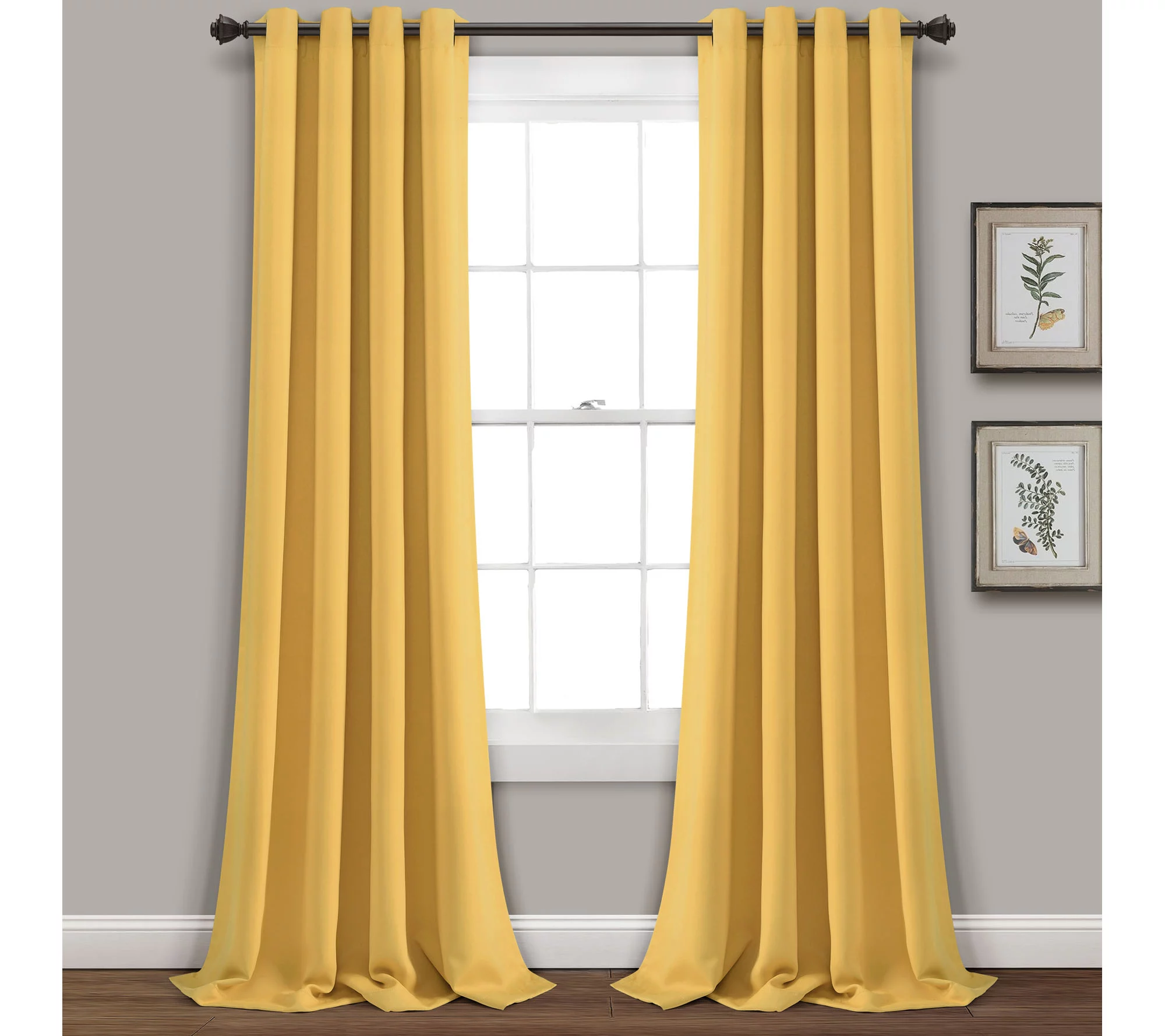 Insulated Blackout Curtain Panel Set 52"x84" byLush Decor