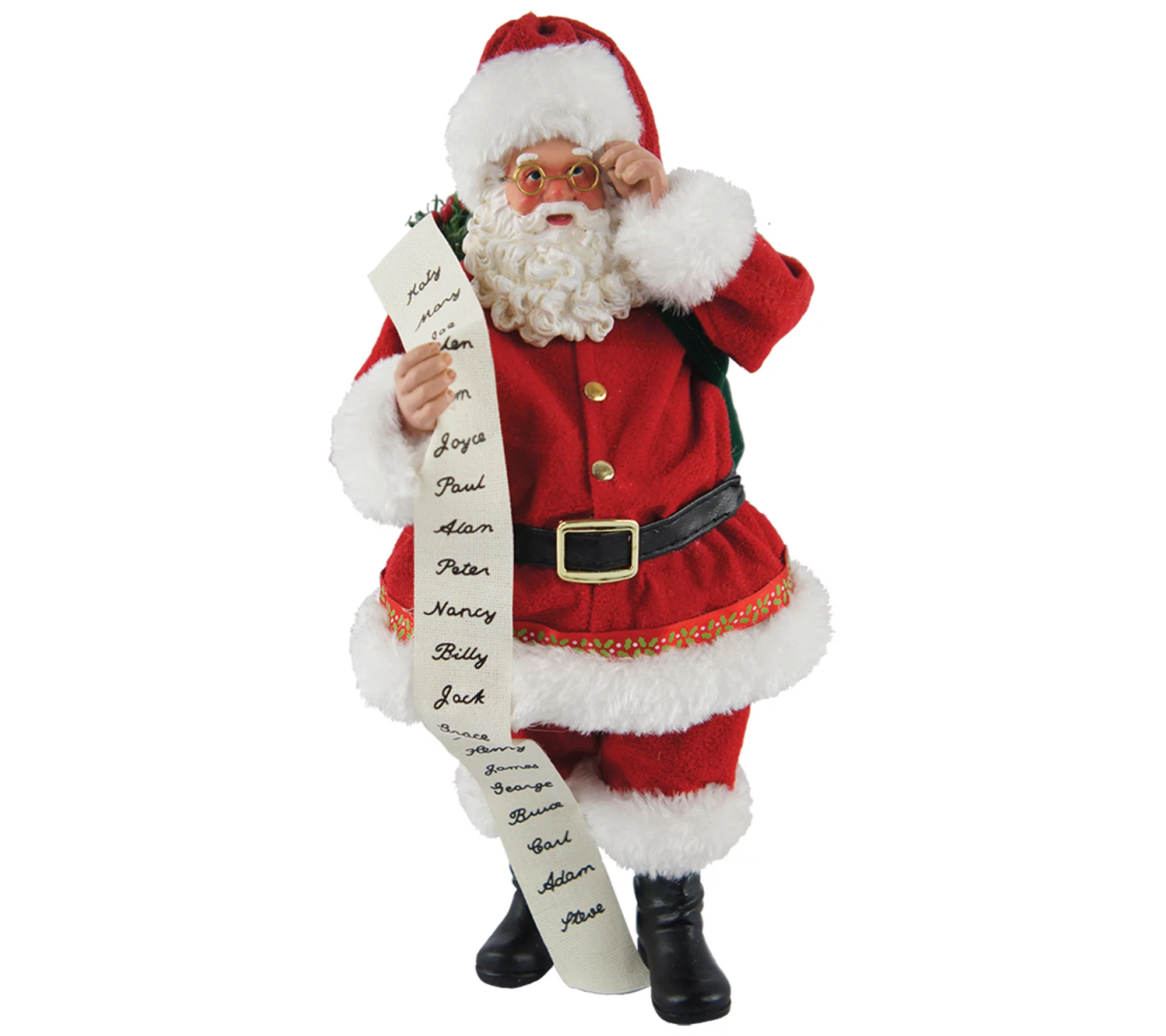 10" Traditional Santa w/ List by Santa's Workshop