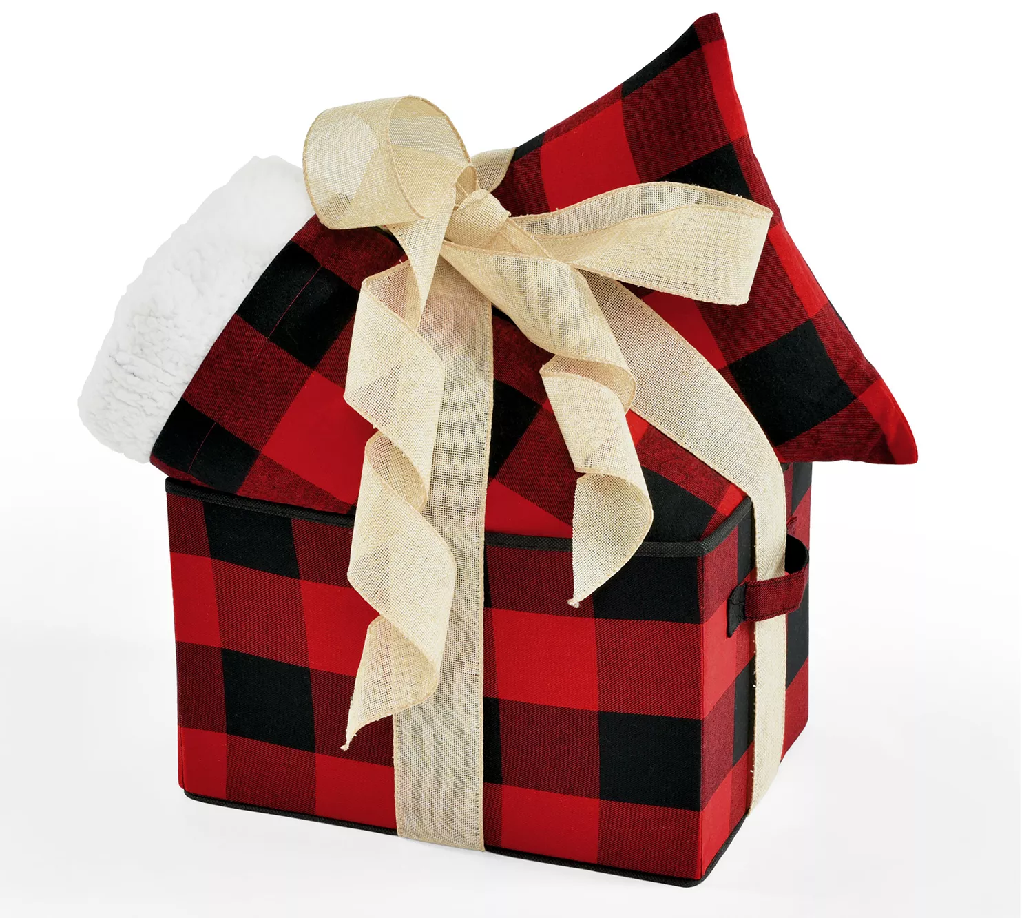 Buffalo Check 3-Piece Throw, Pillow and Storage Box Gift Set