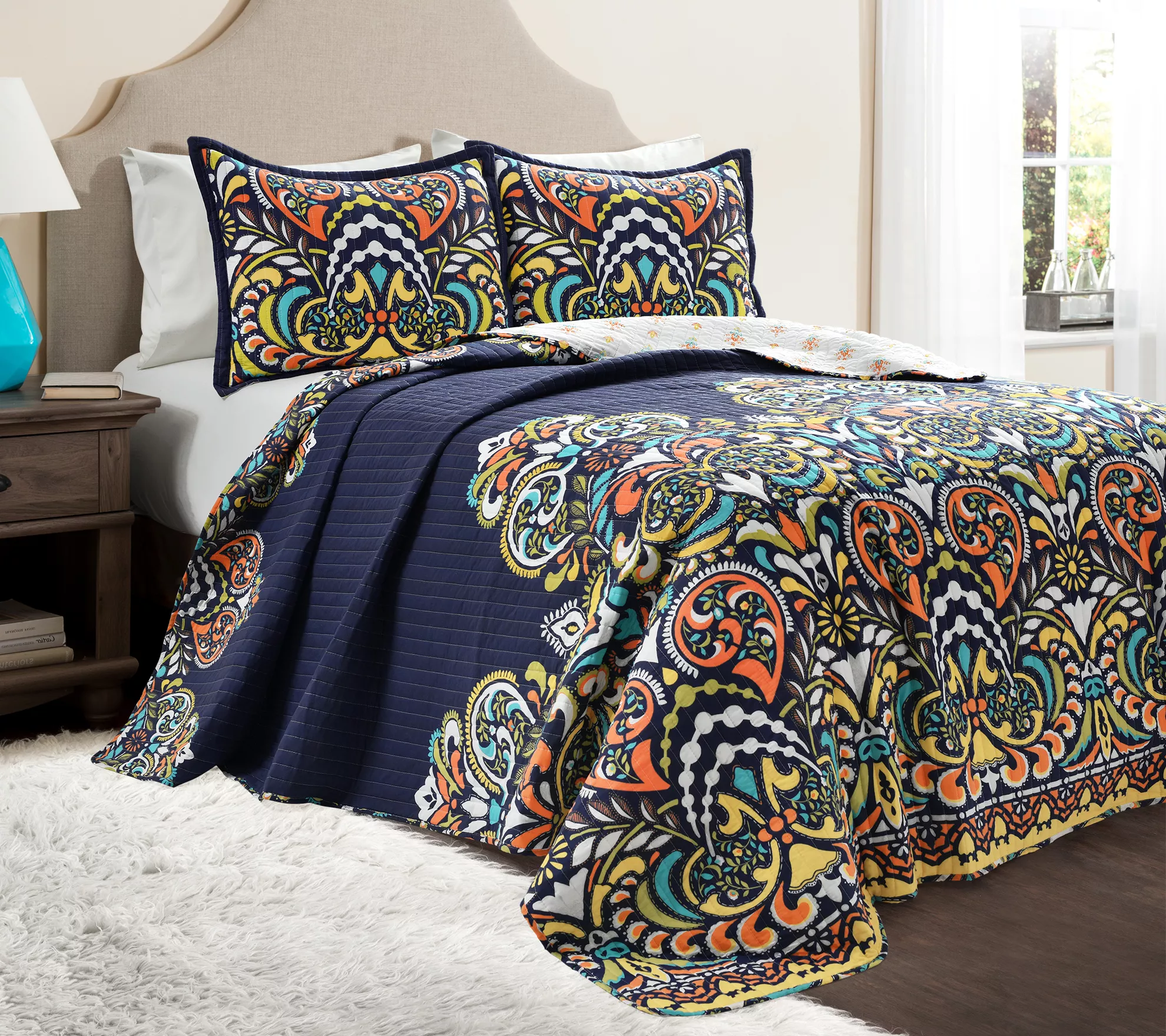 Clara 3-Piece Full/Queen Quilt Set by Lush Decor