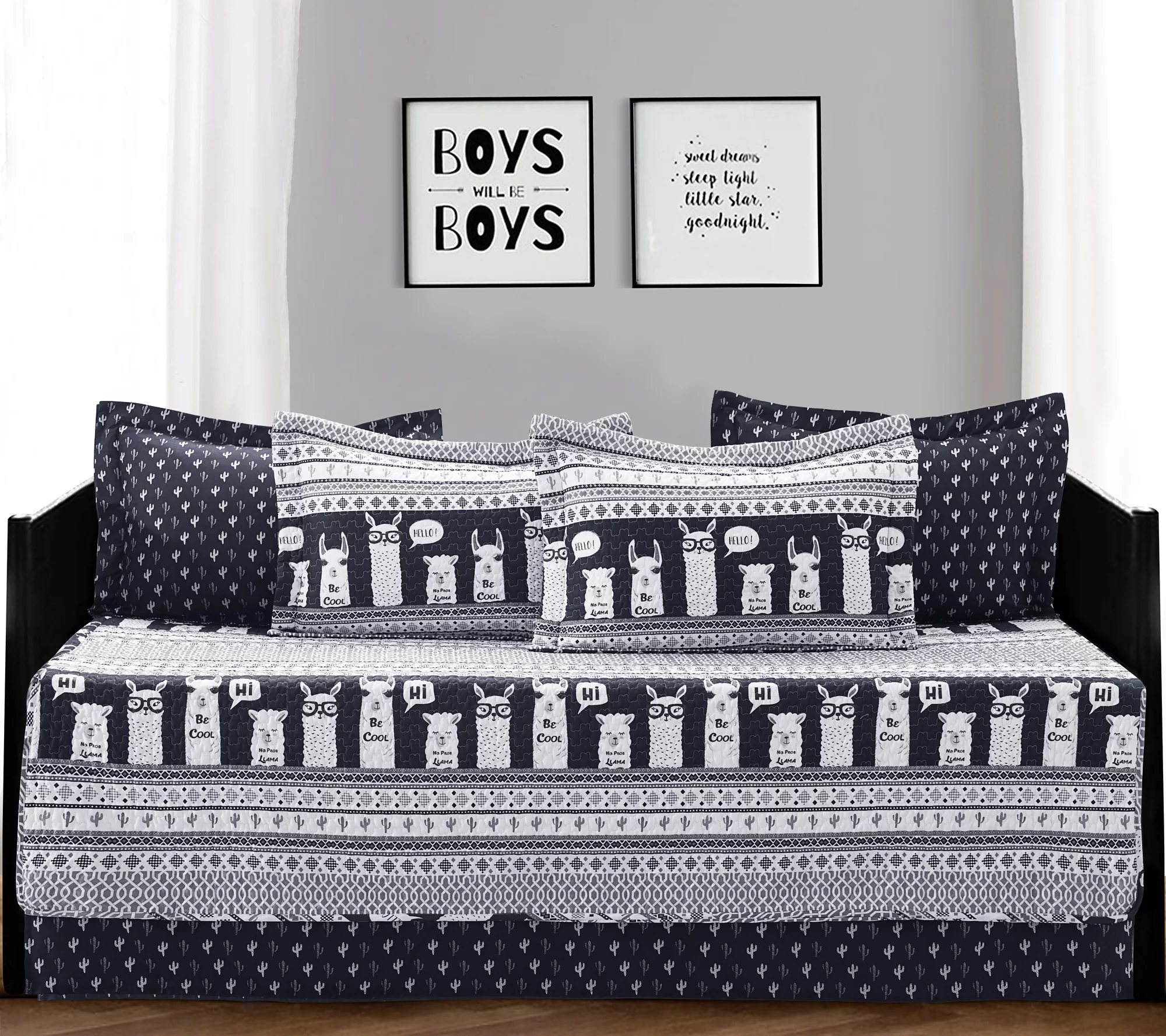 Llama Stripe 6-Piece 39" x 75" Daybed Set by Lush Decor