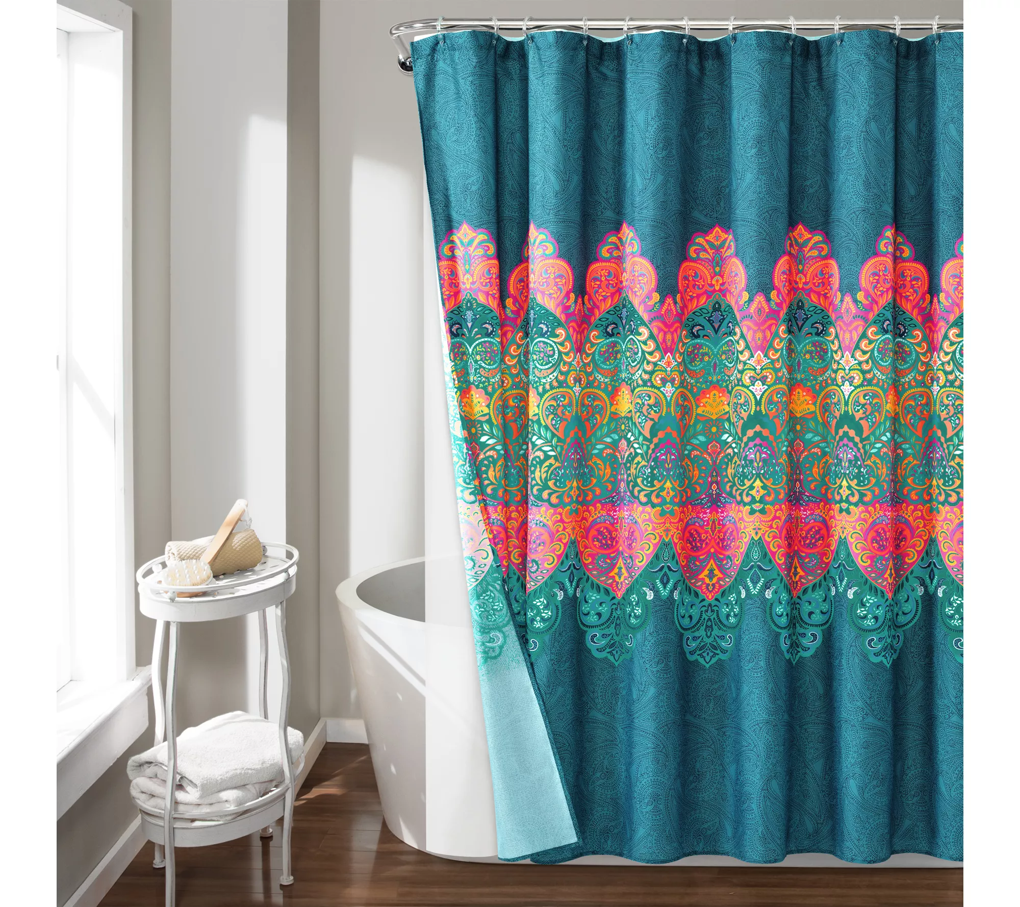 Boho Chic 72" x 72" Shower Curtain 14-Pc Set byLush Decor