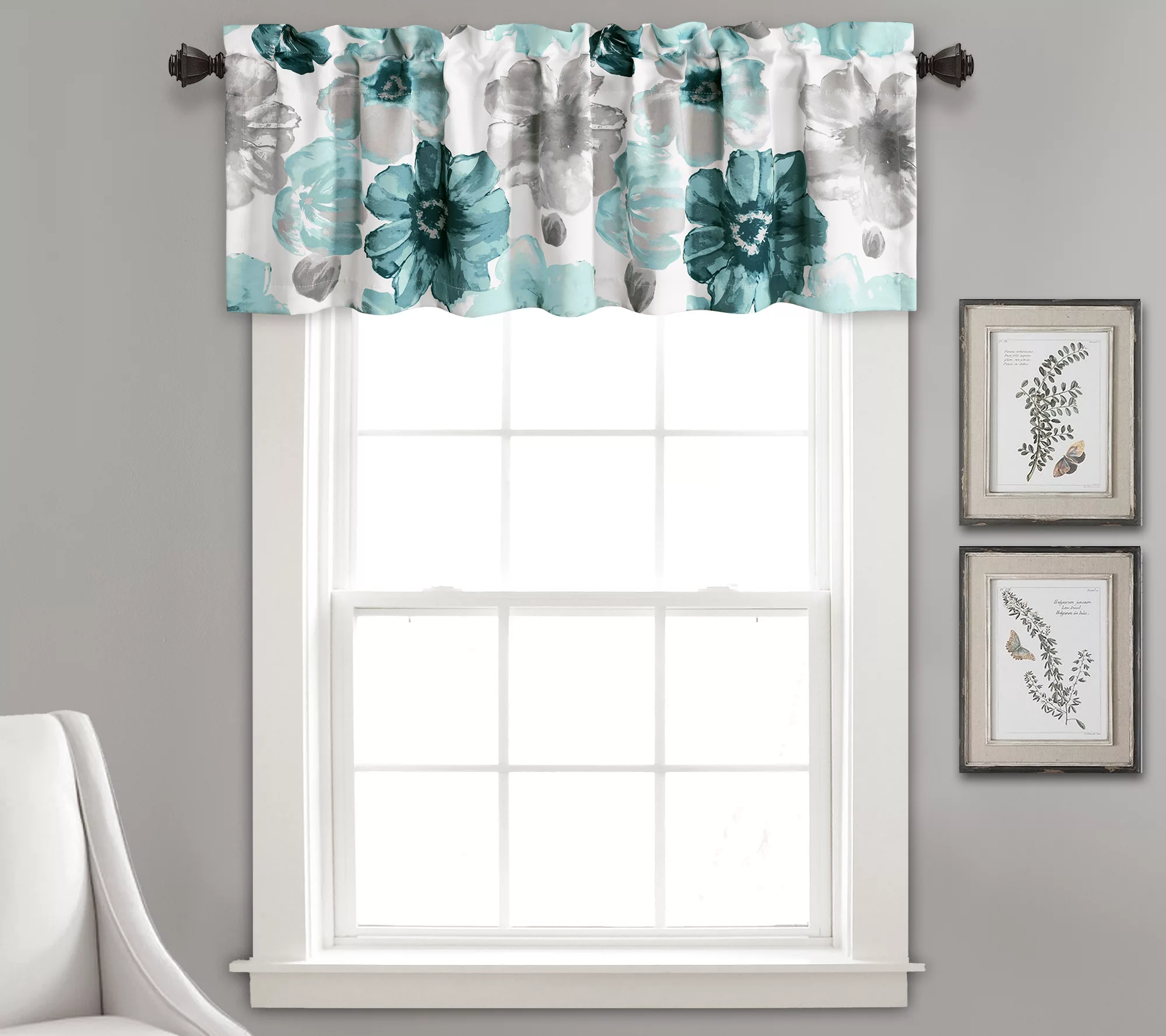 Leah 52" x 18" Single Room Darkening Valance byLush Decor