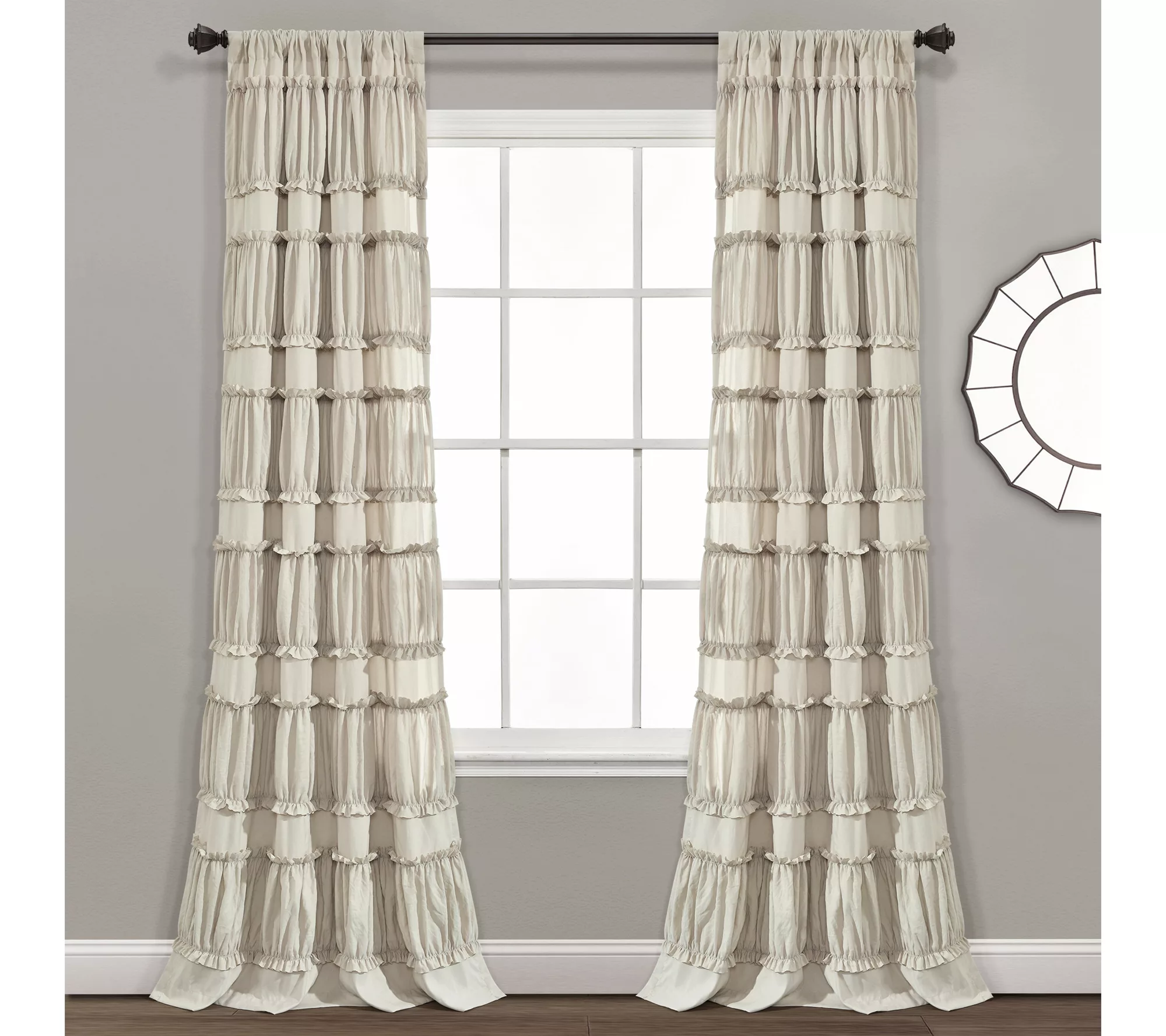 Nova Ruffle 42"x84" Window Panel Set by Lush Decor