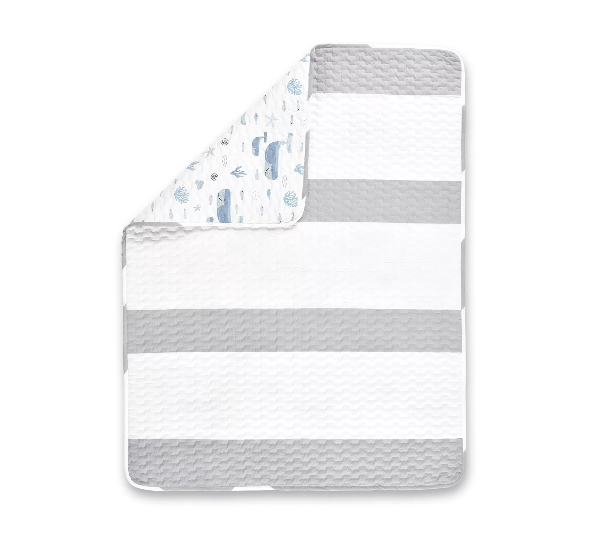 Lush Decor Baby Seaside Coastal Cotton Reversible Baby Quilt