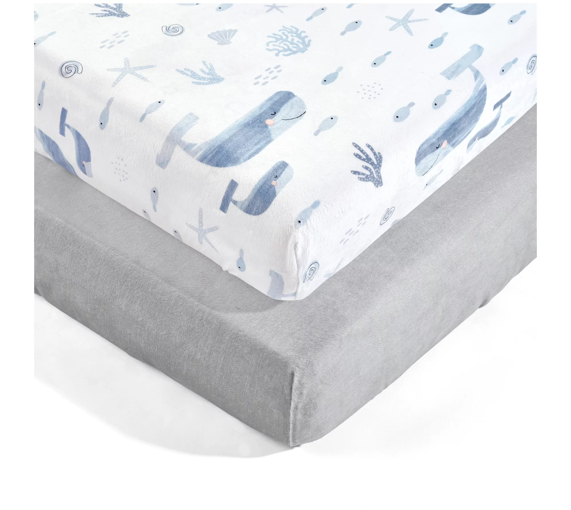 Lush Decor Baby Seaside Coastal Set of 2 FittedCrib Sheets