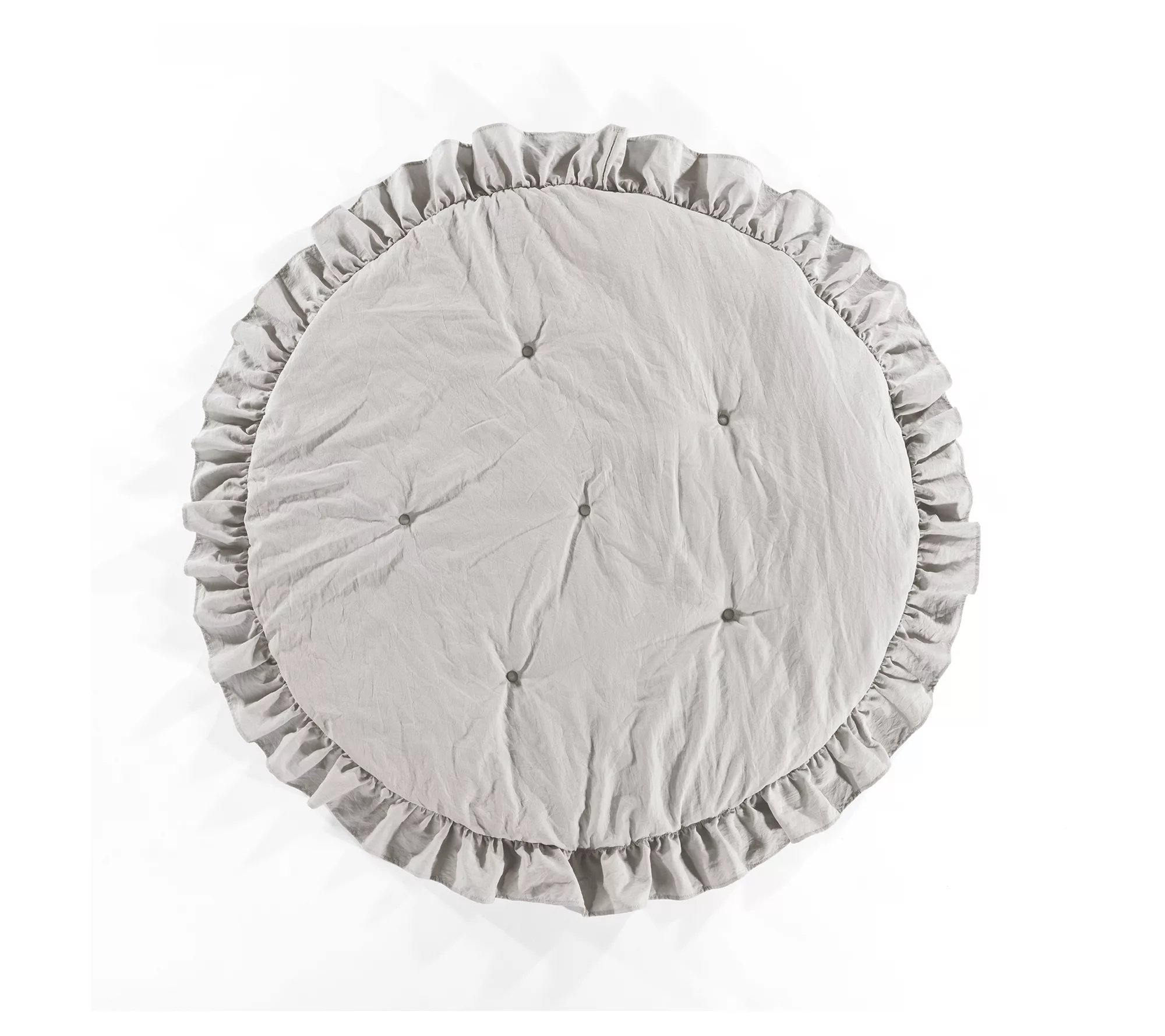 Lush Decor Baby Round Ruffle Play Mat Neutral