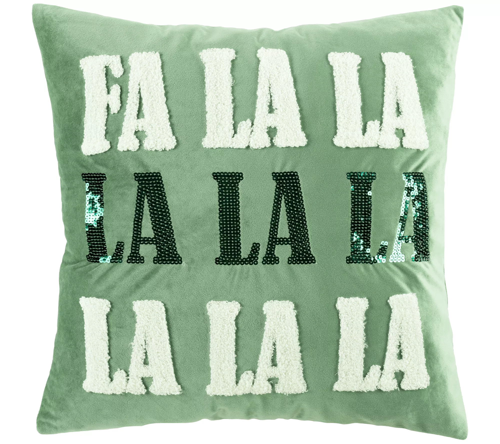 And Fa La La La Decorative Pillow 20X20 by Lush Decor