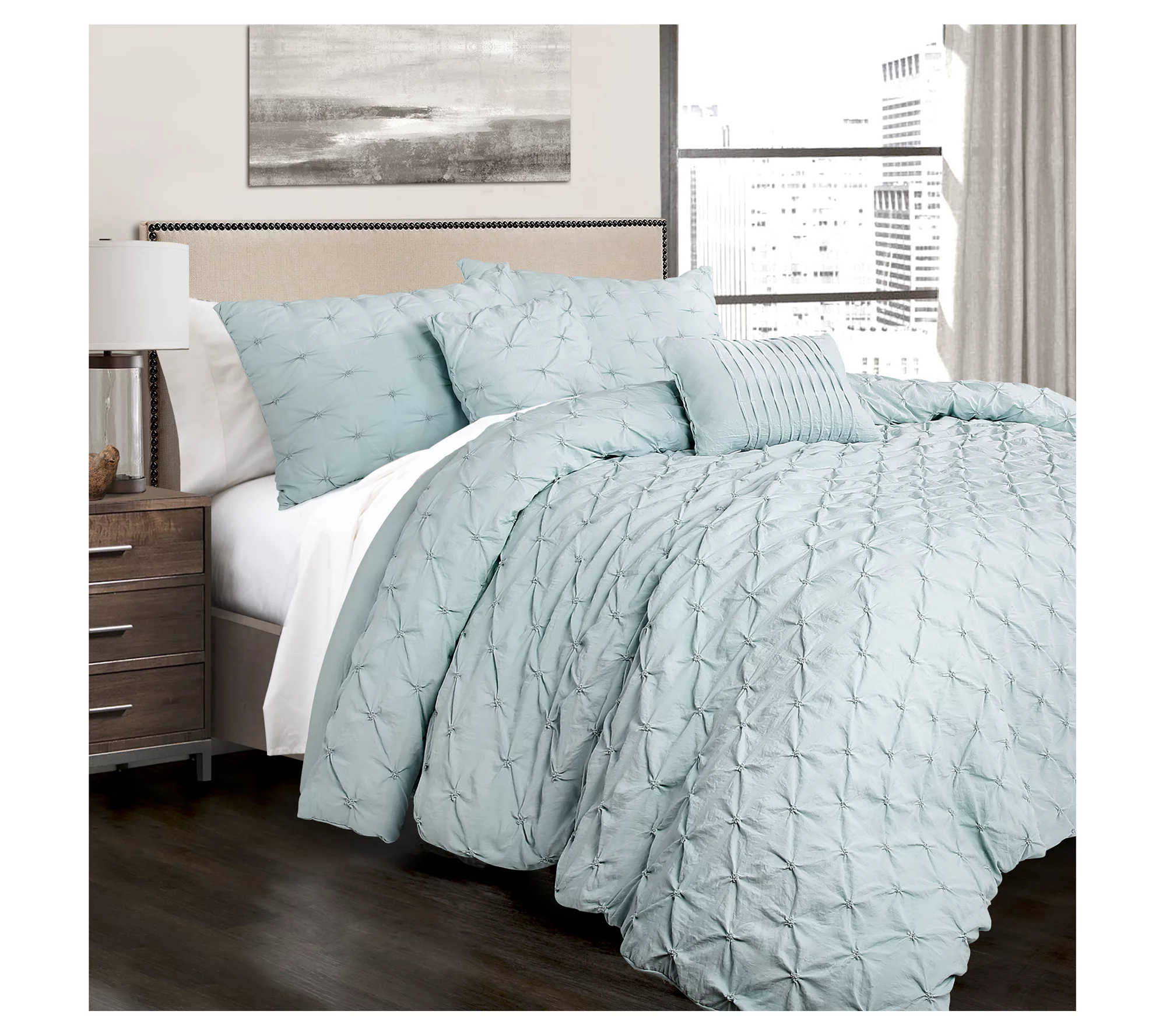 Lush Decor Ravello Pintuck Comforter 5-pc King