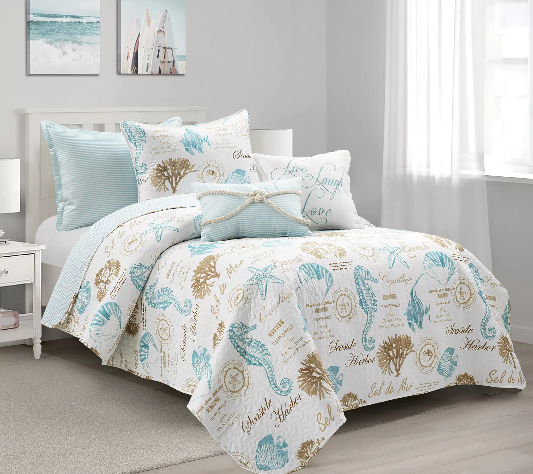 Harbor Life TW/TWXL Quilt Set w/Pillows by Lush Decor