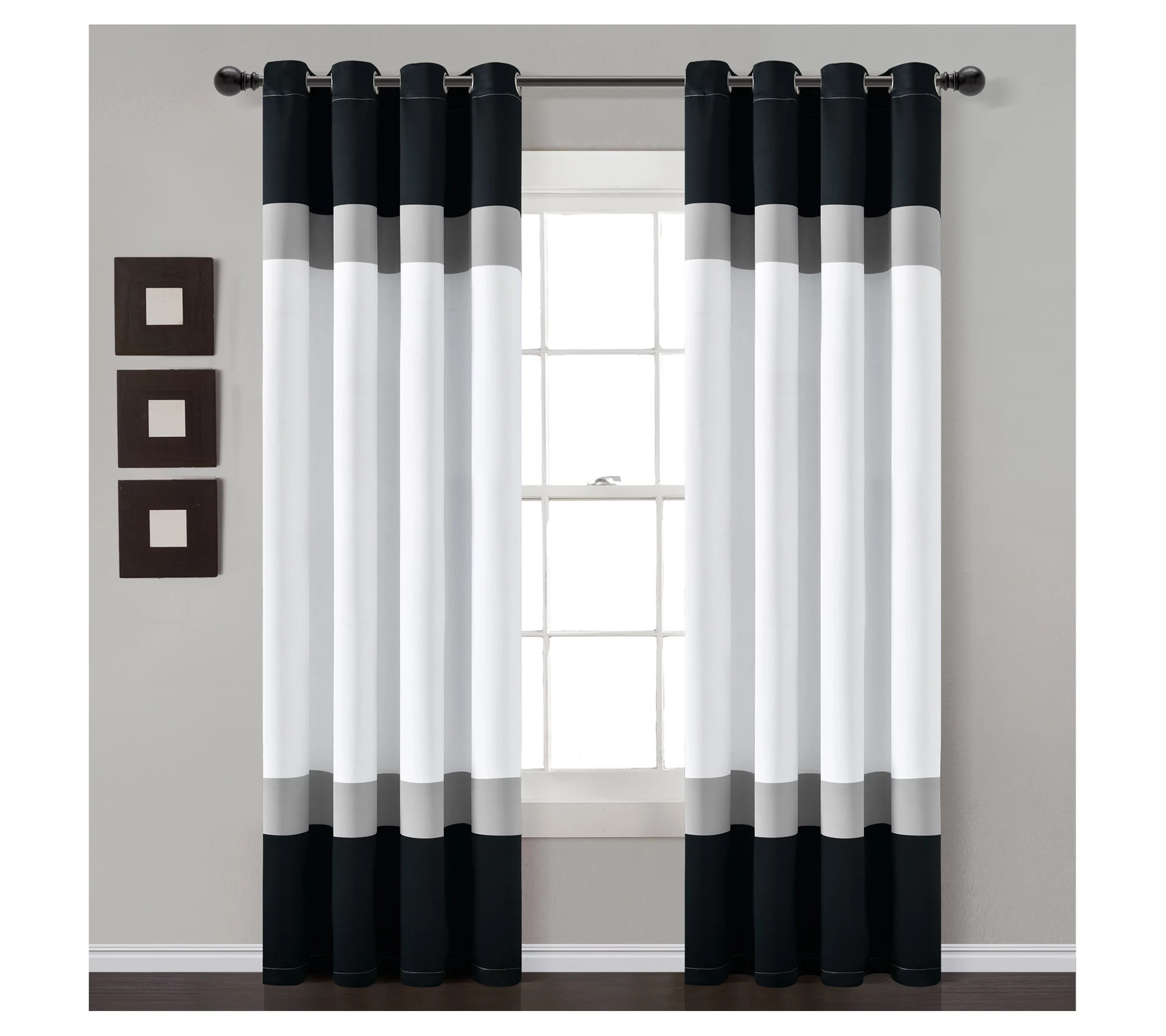 Alexander Light Filtering Window Curtain 52 x 84 by Lush Decor