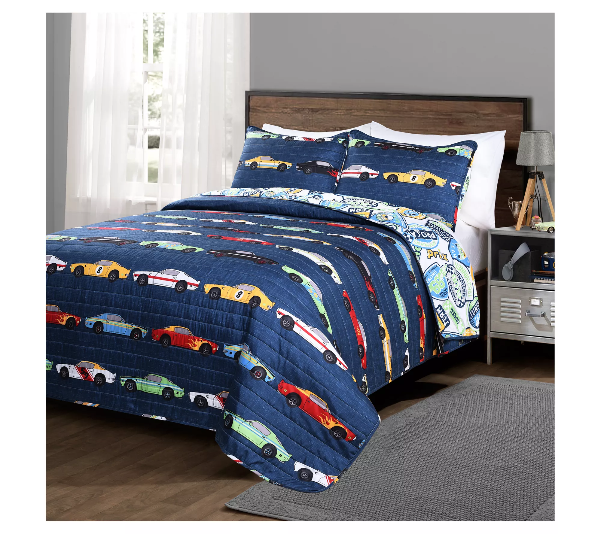 Lush Decor Race Cars Quilt 2Pc Set Twin