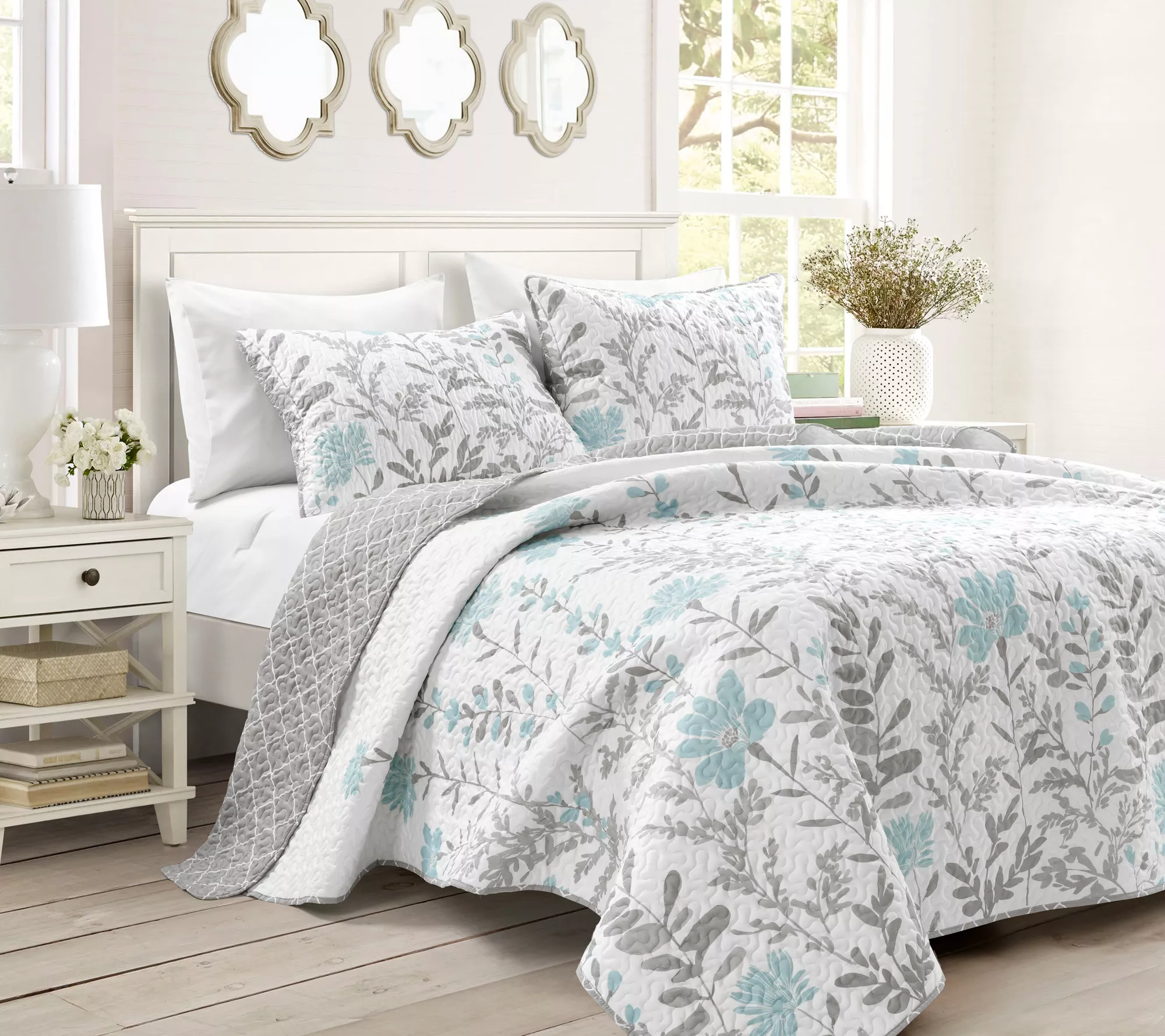 Lush Decor Aprile Reversible Quilt 3PcF/Q