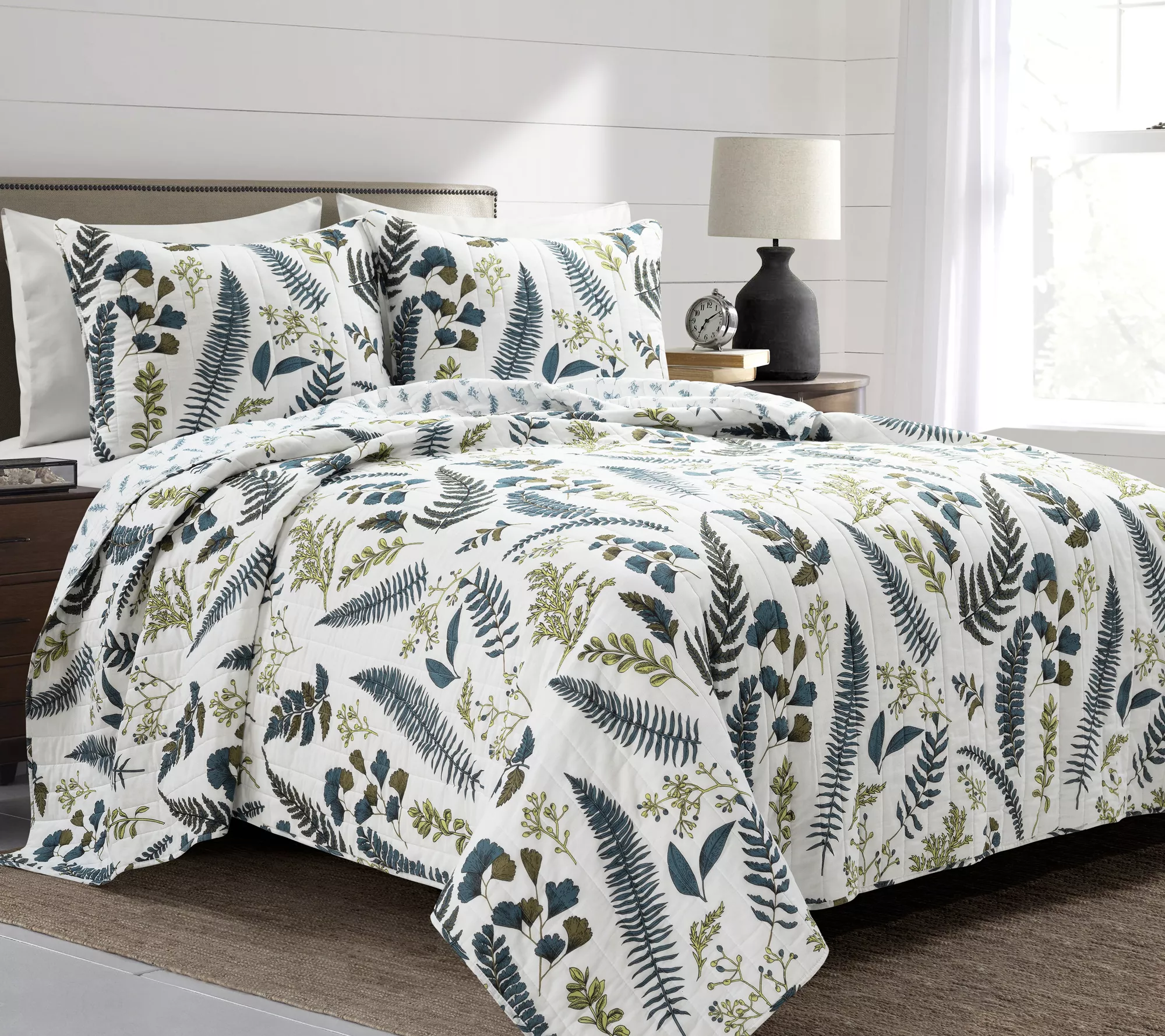 Devonia Allover Rev. Oversized Quilt 3Pc K by Lush Decor