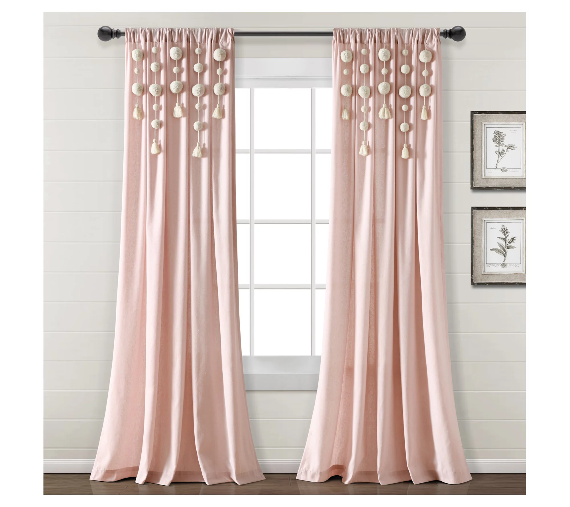 Boho Pom Pom Tassel Curtain by Lush Decor