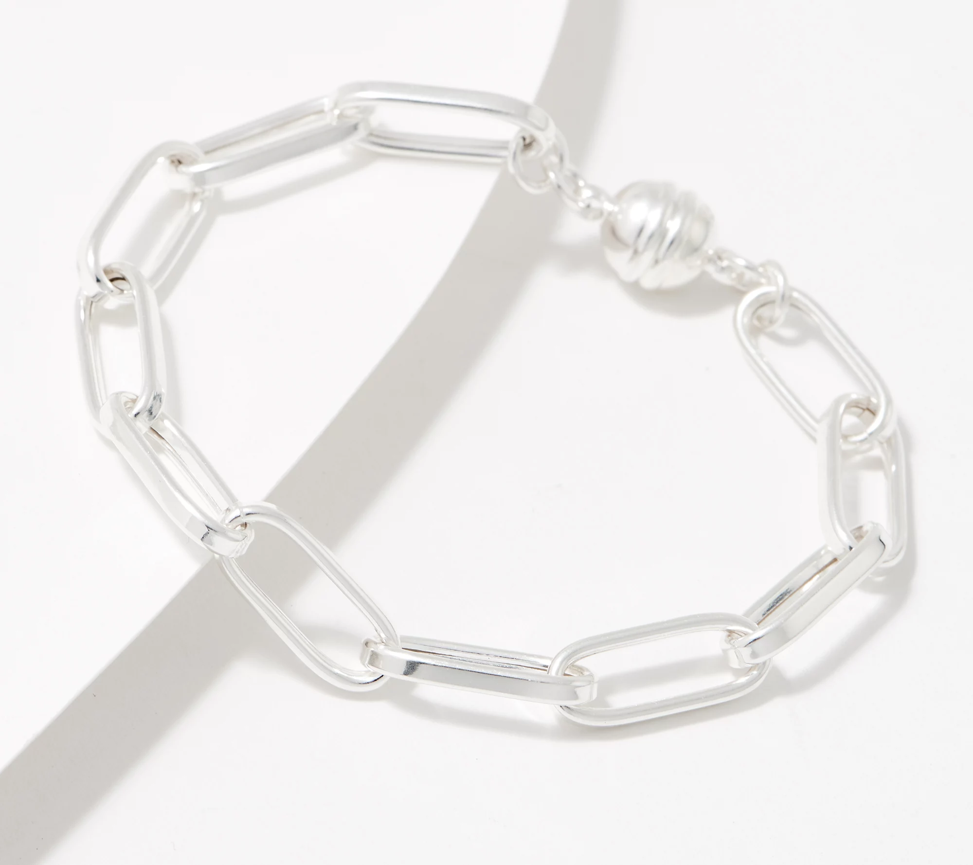 UltraFine 950 Silver Magnetic Bracelet, 7.3-8.3g