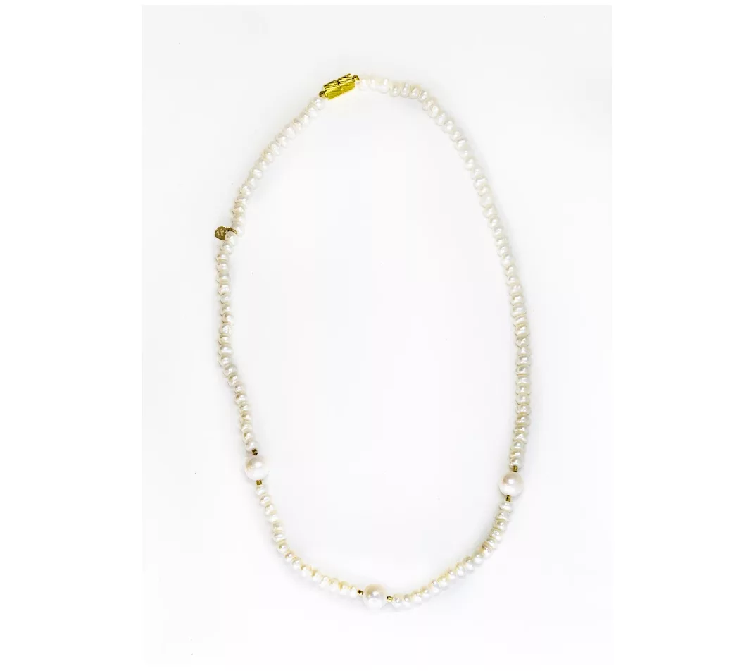 Alkeme 10K Gold Cultured Freshwater Pearl Magnetic Necklace