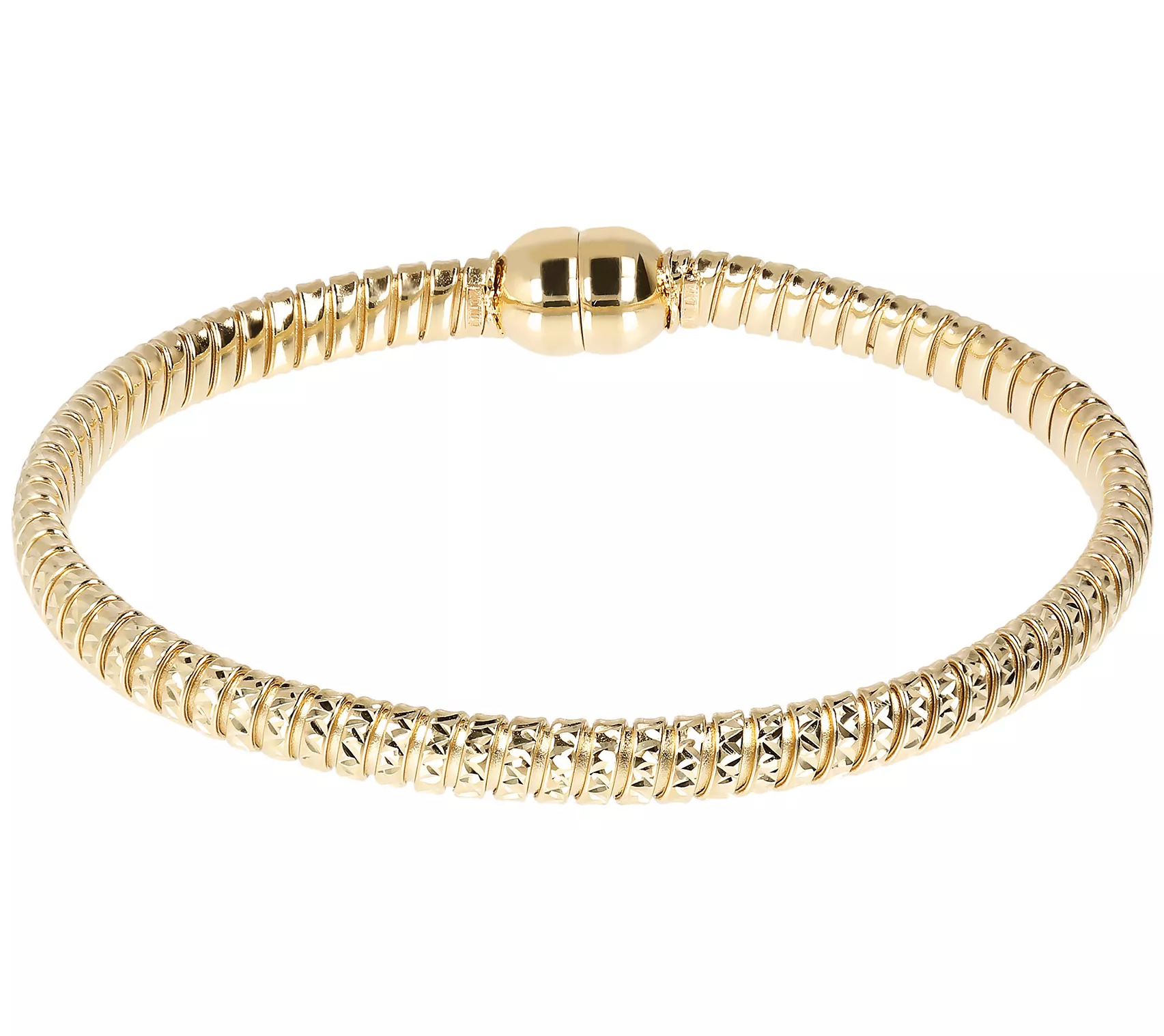 Alberto Milani Tubogas Bracelet w/ Magnetic Closure, 14K Gold