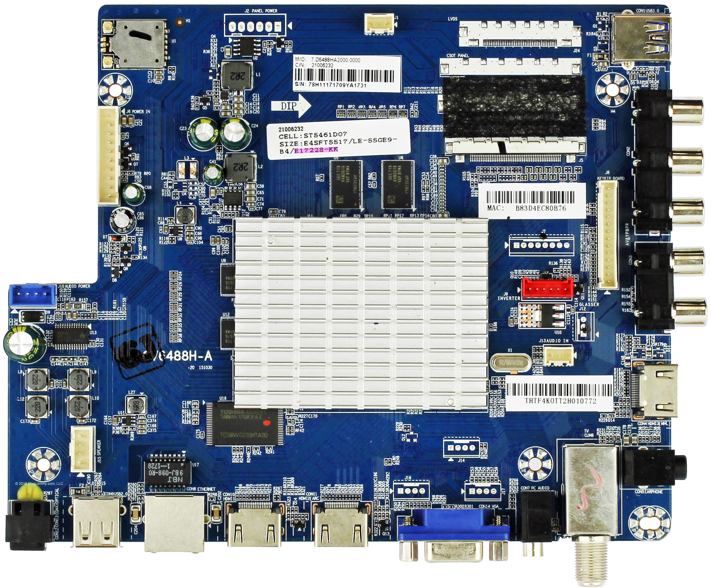 Element E17228-KK Main Board for E4SFT5517 (Serial J7M0M)