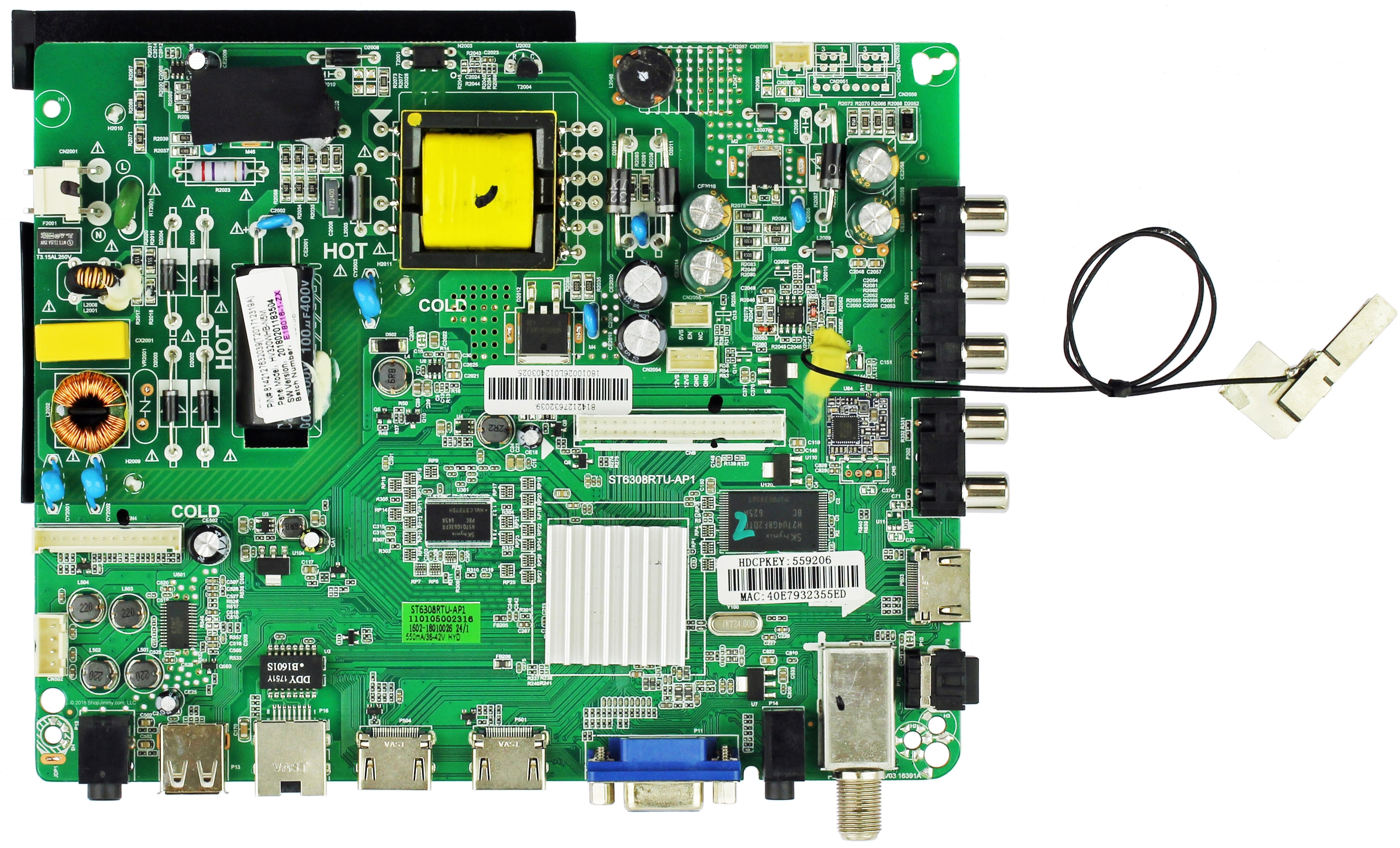 Element E18016-1-ZX Main Board / Power Supply for ELST3216H (B8BCM Serial)