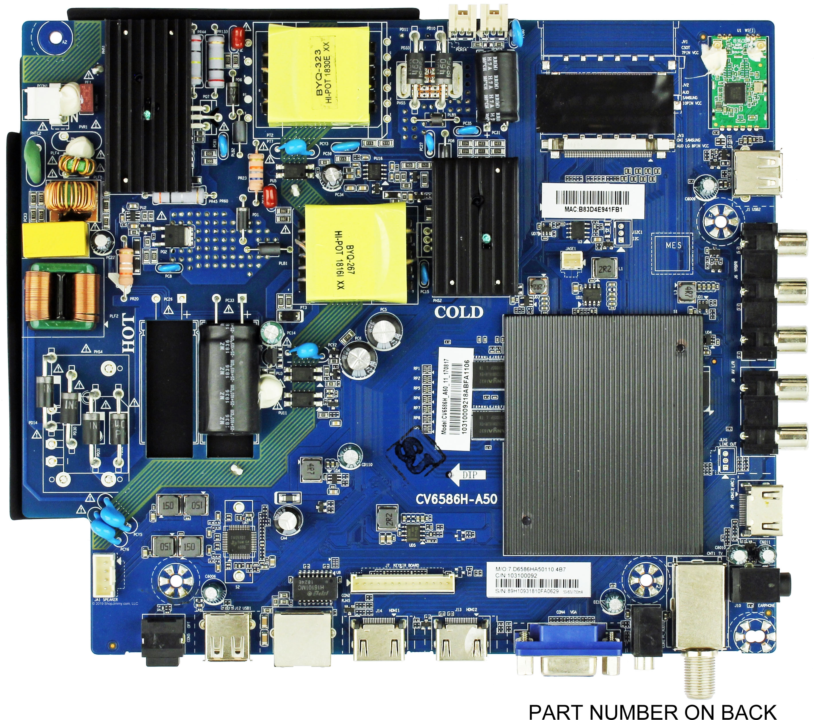 Element E18161-SY Main Board for E4SFT5017 (K8C8M Serial)