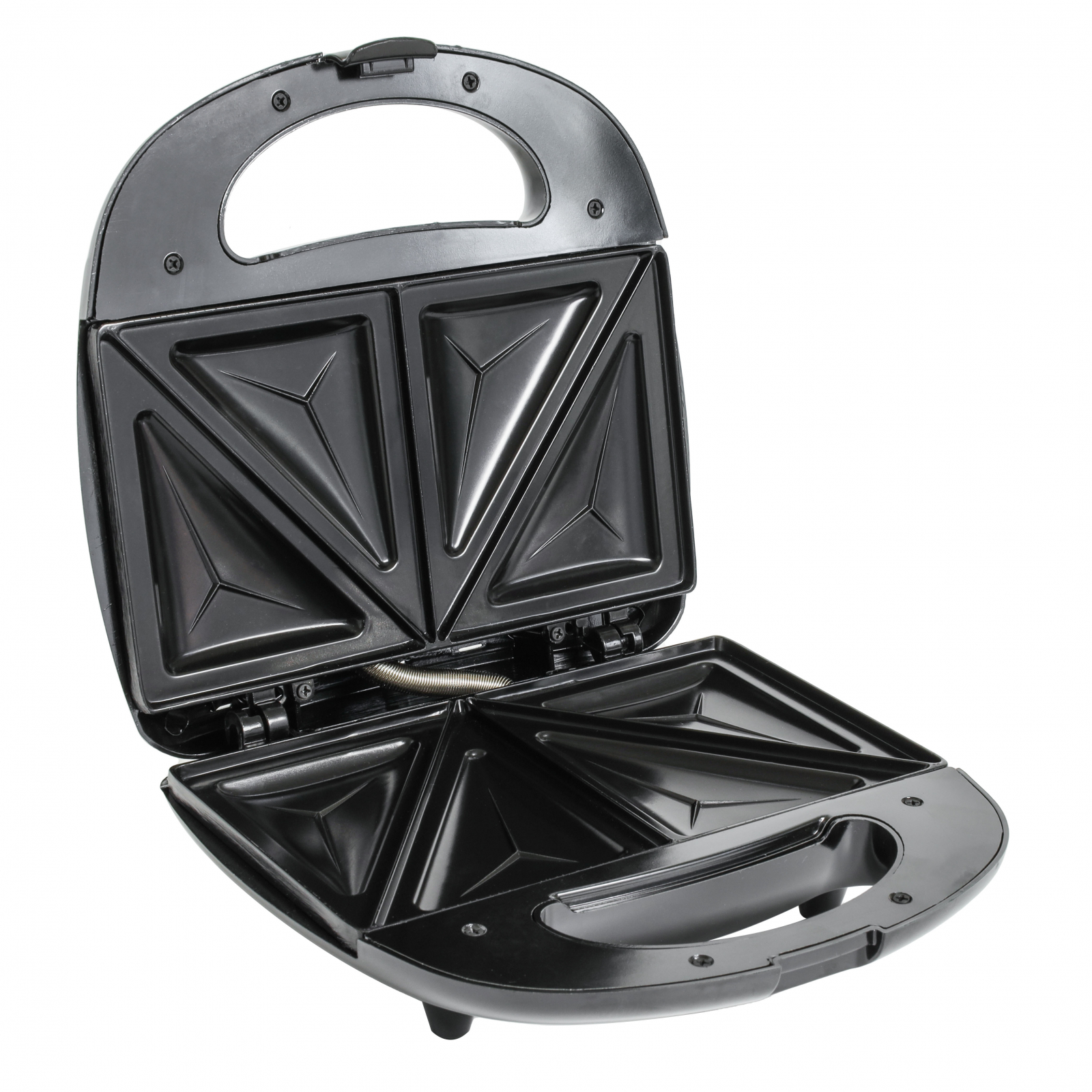 Beille Panini Press Sandwich Maker Toaster Kitchen Appliances with Nonstick Grill Plates, Black