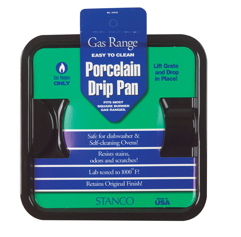 Stanco Porcelain Drip Pan 7-3/4 in. W X 7-3/4 in. L