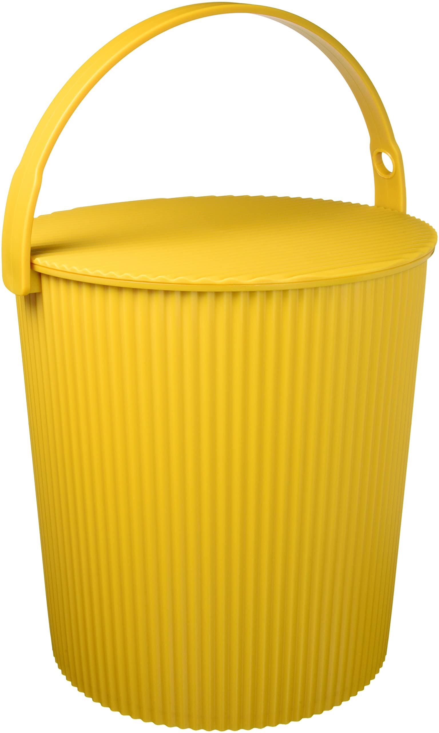 (Sceltevie) Yahata Kasei 235743 Omniotty Mustard Bucket with Lid, 5.3 gal (20 L), Sceltevie omnioutil Neutral