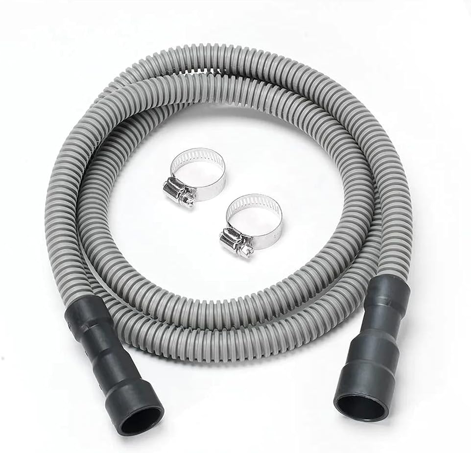 Kelaro Universal Dishwasher Drain Hose - 10 Foot - Corrugated and Flexible Hose for Installation or Replacement from