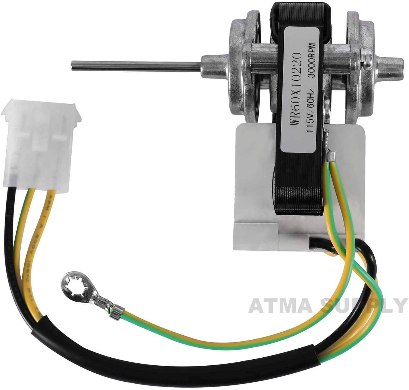 ATMA WR60X10220 Refrigerator Condenser Fan Motor Compatible with GE Refrigerators- Replaces PS1766247, AP4298602, WR60X10171, WR60X1