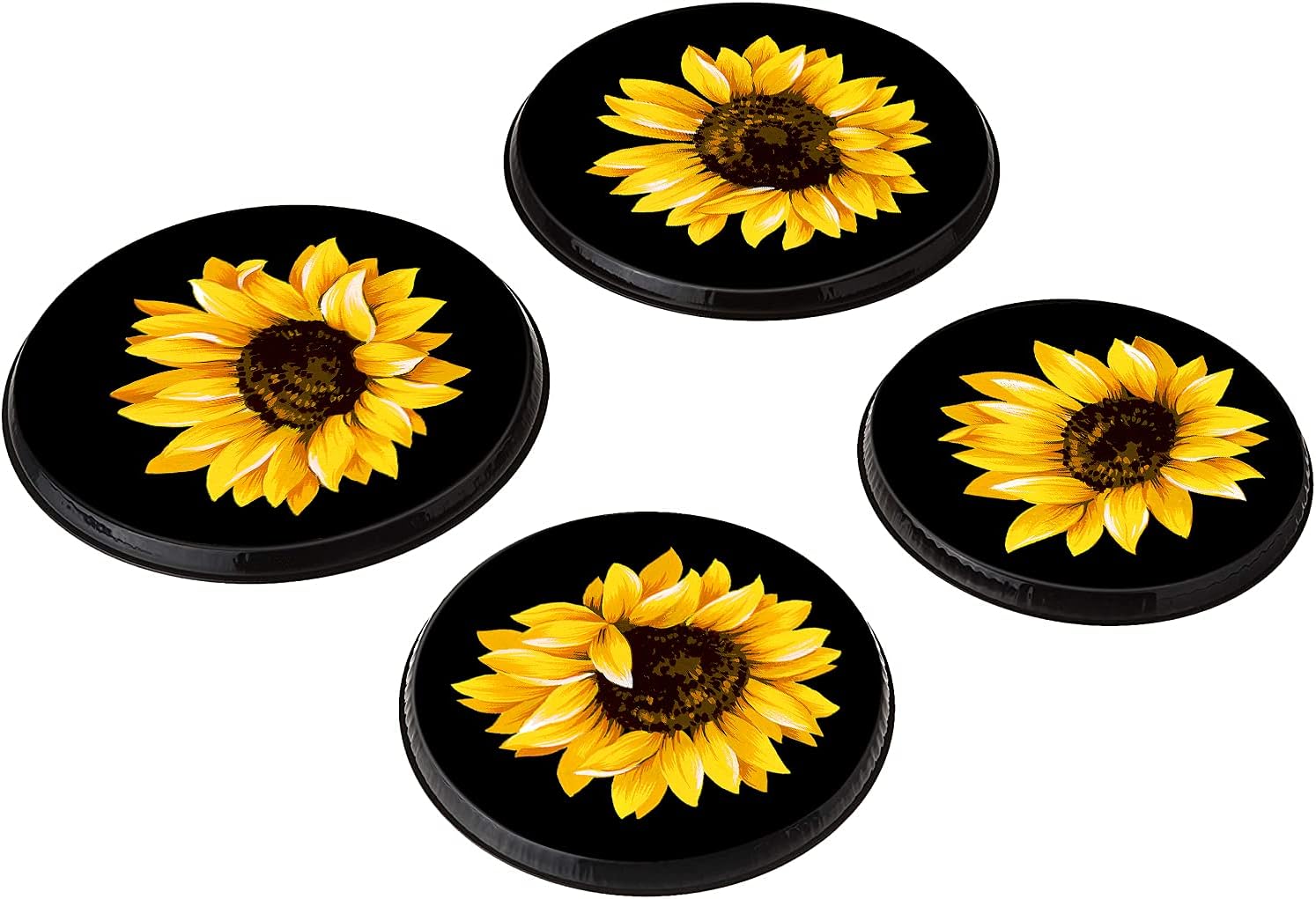 XIAGEANA Stove Burner Covers Set of 4,8 Inches and 10 Inches,Gas Stove Burner Covers,Metal Stove Burner Cover Sunflower Bloom