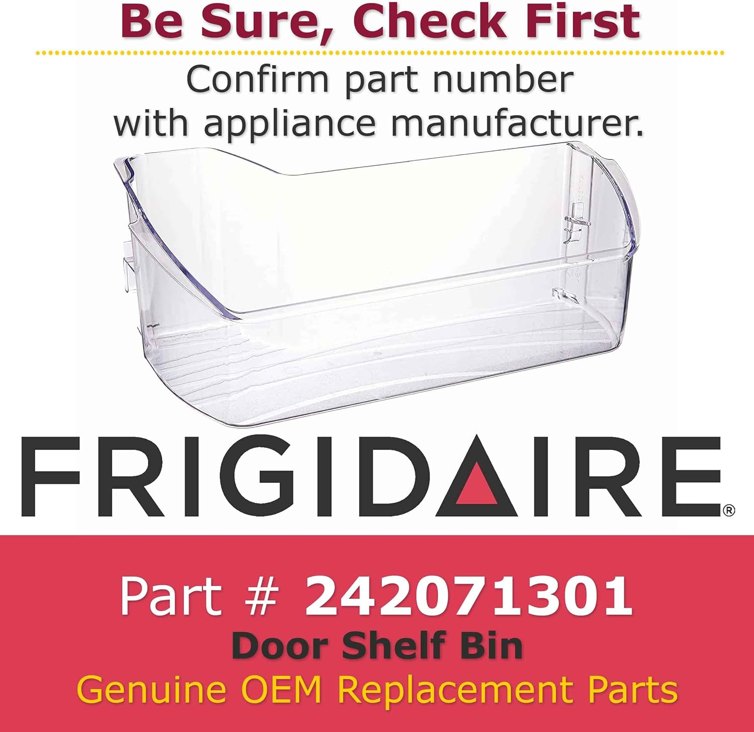 Frigidaire 242071301 Door Shelf Bin