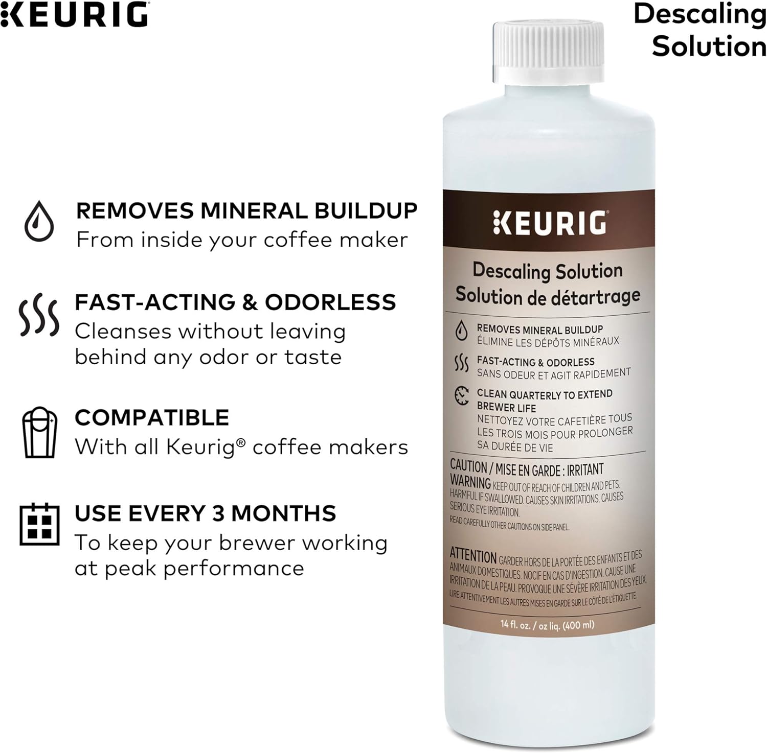 Keurig Brewer Cleanse Kit For Brewer Descaling and MaintenanceIncludes Descaling Solution