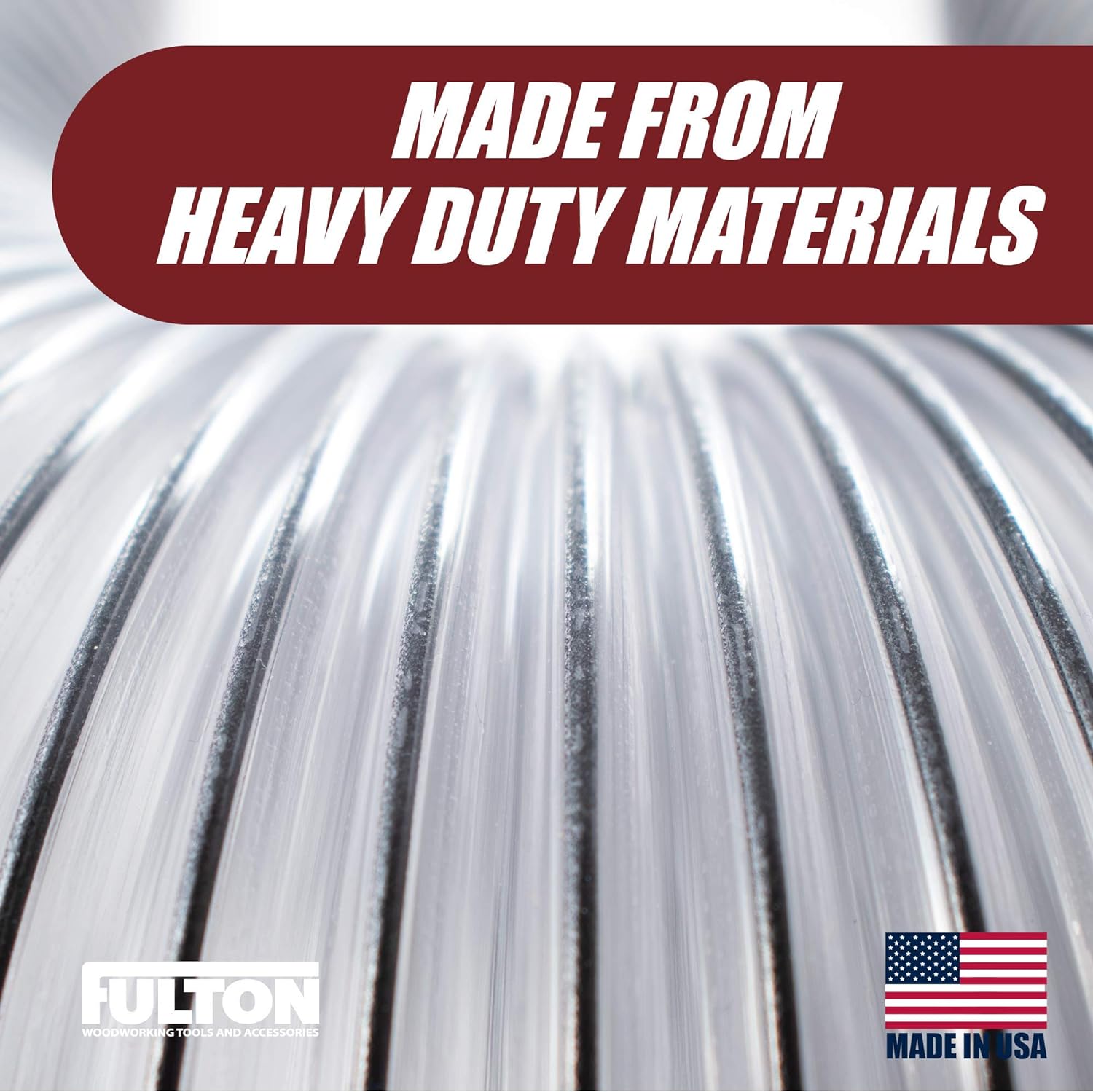 Fulton 4 inch diameter x 10 foot long Ultra Flex Clear Vue Heavy Duty PVC Dust Debris and Fume Collection Hose MADE IN USA!