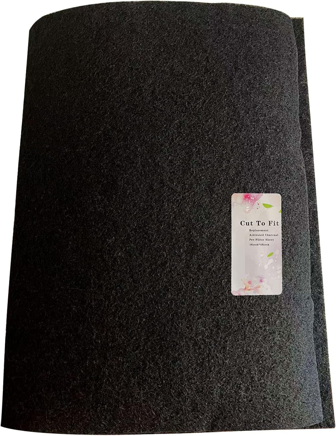 99JGDAX Cut-to-Fit Activated Carbon Filter Sheet Charcoal Air Vent Filters Pad Black Range Hood AC Replacement Fabric Filter 2 P