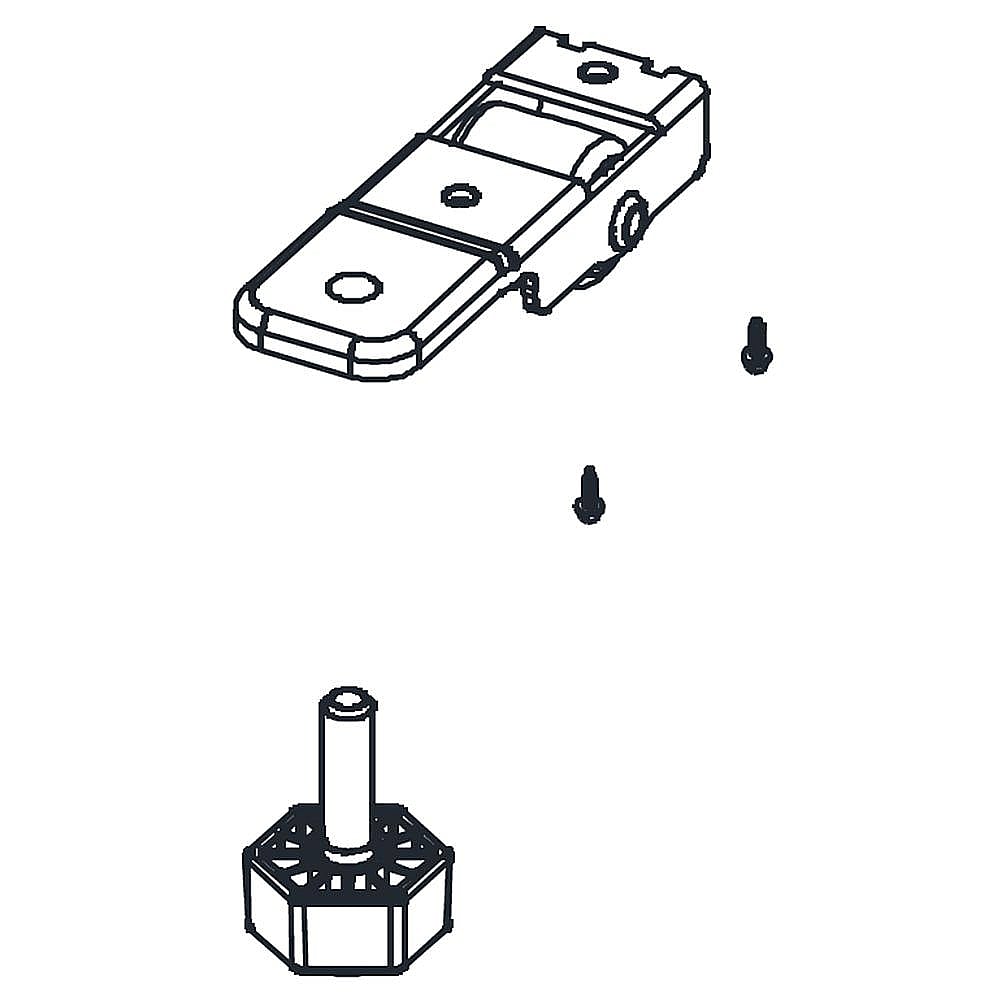 Daewoo 30106-0034300-01 Refrigerator Leveling Leg and Bracket Genuine Original Equipment Manufacturer (OEM) Part