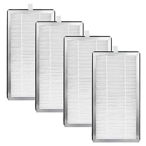 cabiclean 4 pack replacement filter 3-in-1 filters compatible with medify ma-15 air purifier, h13 true hepa and activated car