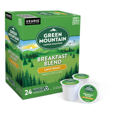 Keurig 707196 Green Mountain Breakfast Blend K-Cups, Light Roast, 24-Ct. - Quantity 1