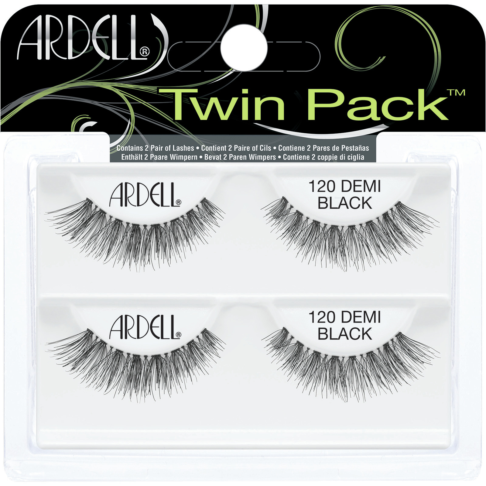 Ardell Twin Pack False Eyelashes#120 Demi Black