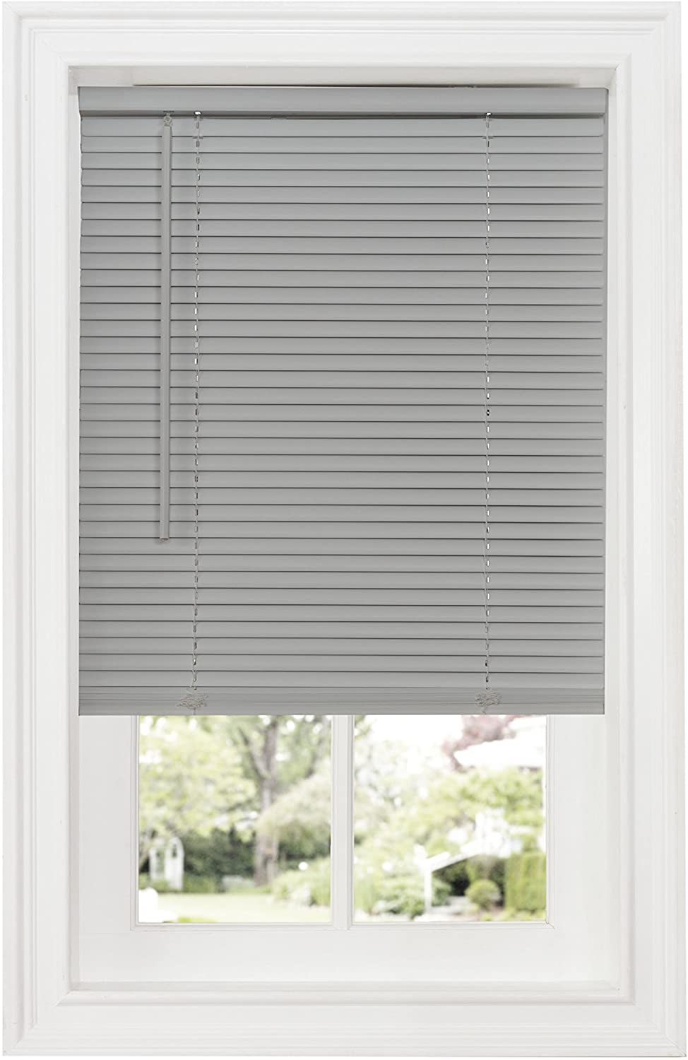 Achim Home Furnishings DSG236GY06 Cordless GII Deluxe Sundown 1" Room Darkening Mini Blind, Grey, 36" x 64"