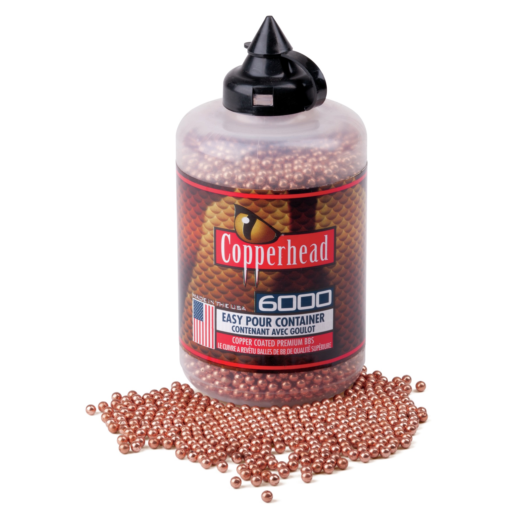 Crosman Copperhead Precision .177 Caliber Steel BB Airgun Ammo, 6,000ct