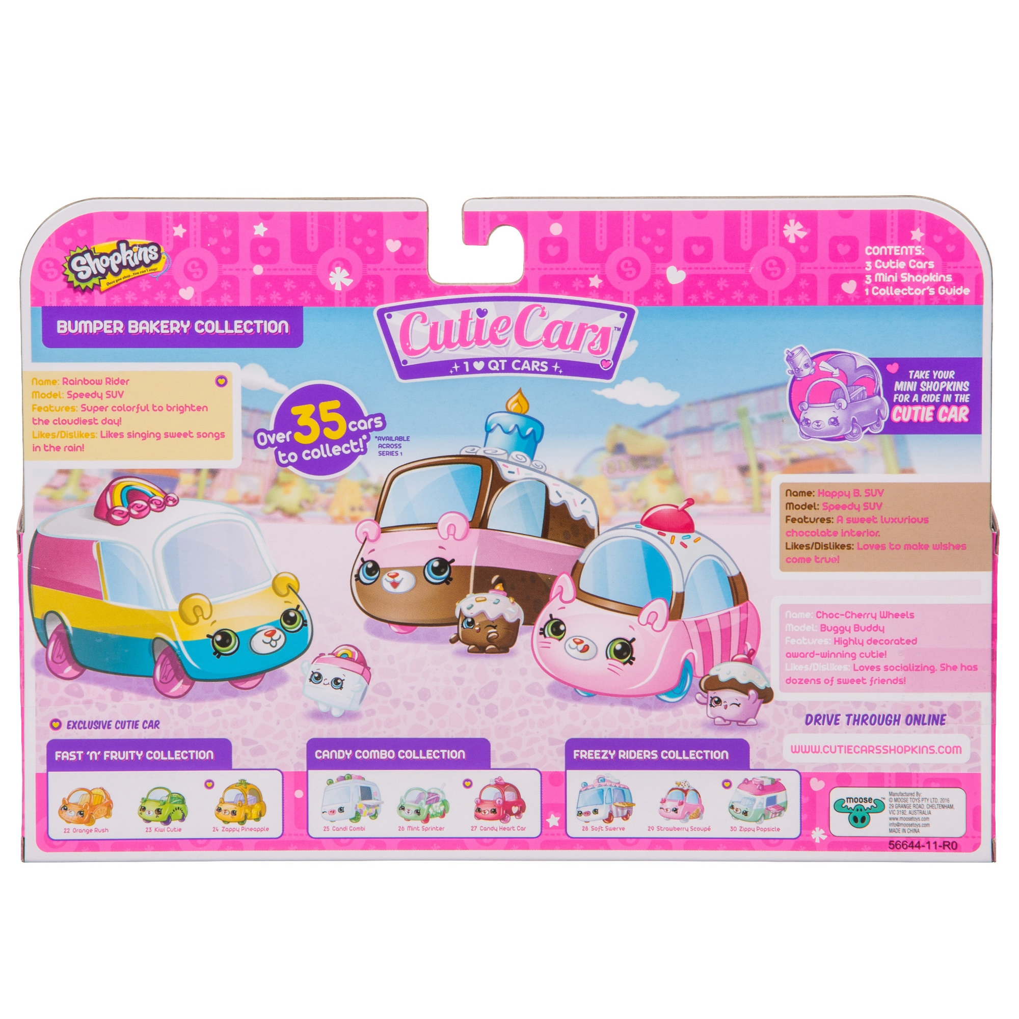 Shopkins Cutie Cars 3 Pack Bumper Bakery