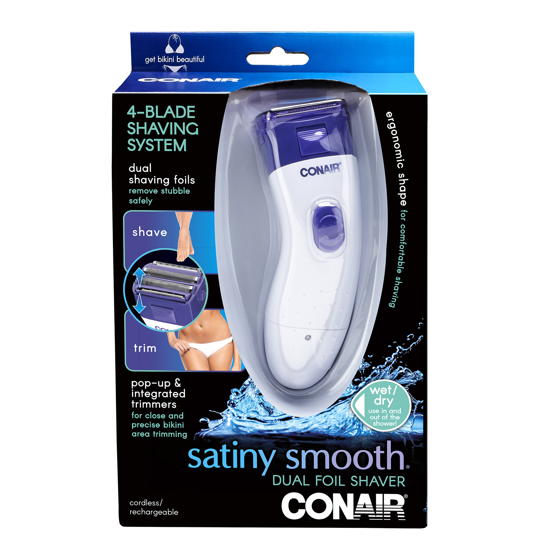 Conair Satiny Smooth Ladies' Wet/Dry Cordless Shaver